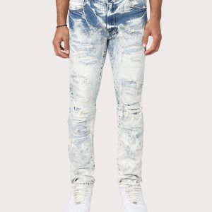 Grindhouse Slim Fit Distressed Denim Jeans