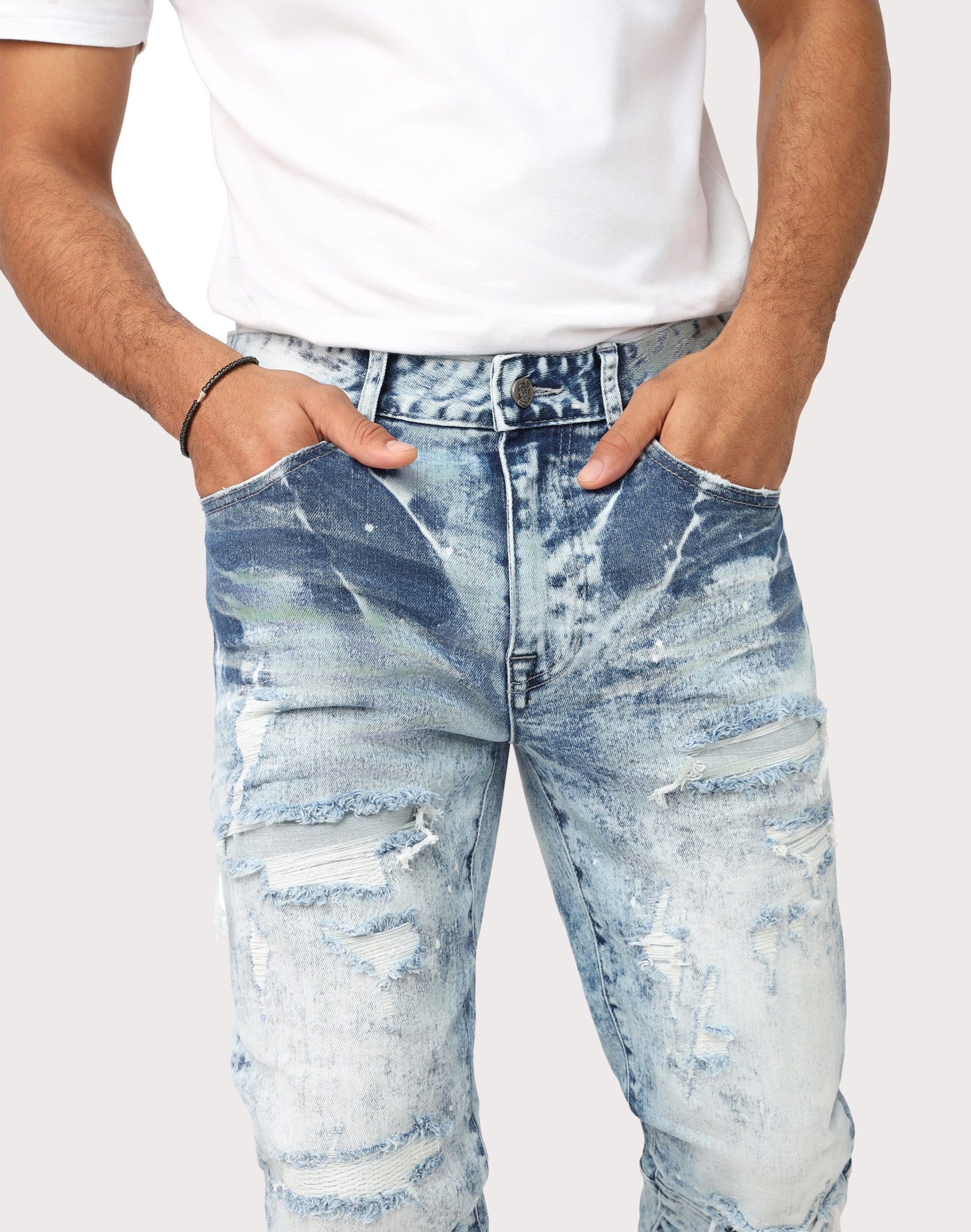 Grindhouse Slim Fit Distressed Denim Jeans - Image 4