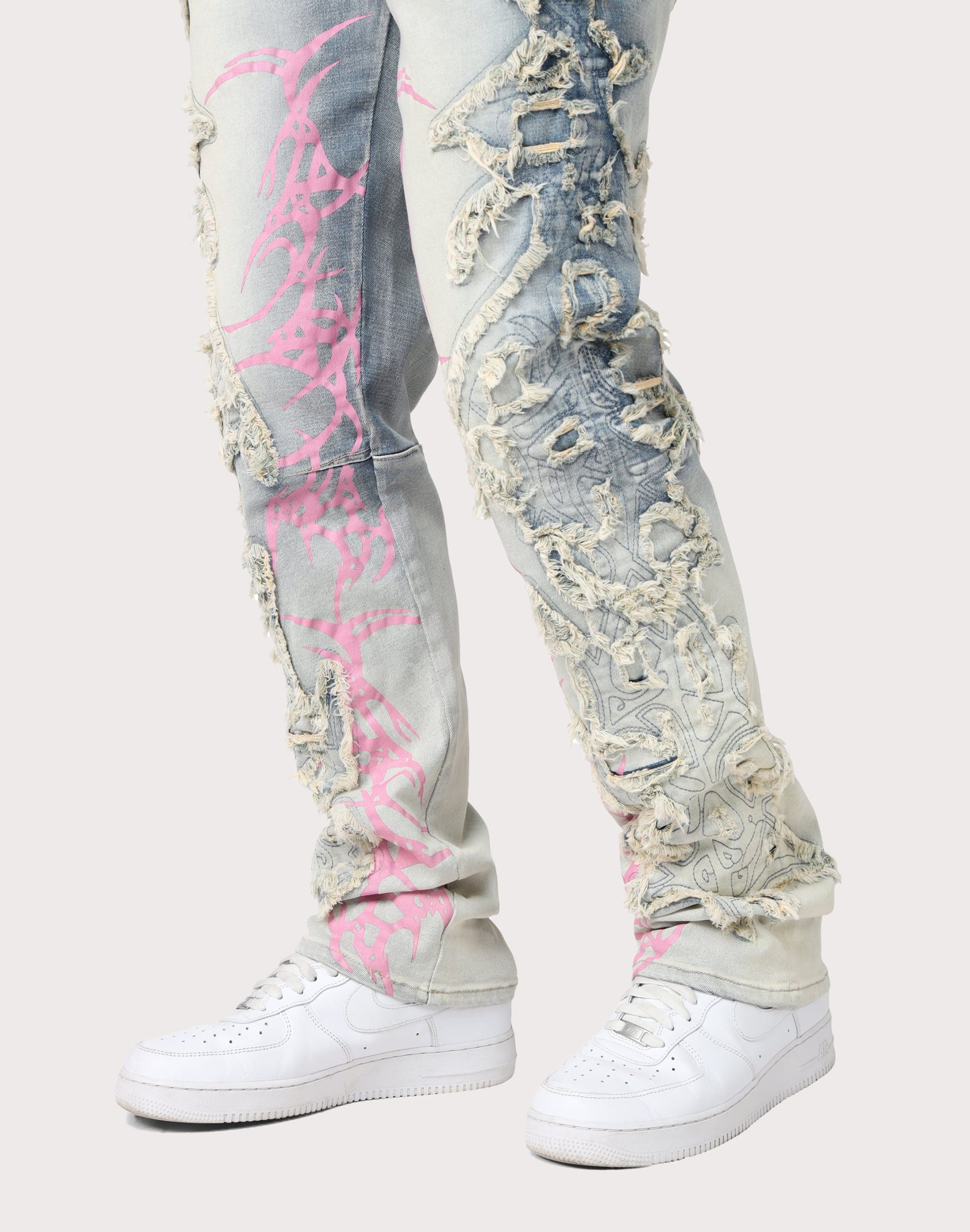Grindhouse Slim Fit Thorn Distressed Denim Jeans - Image 3