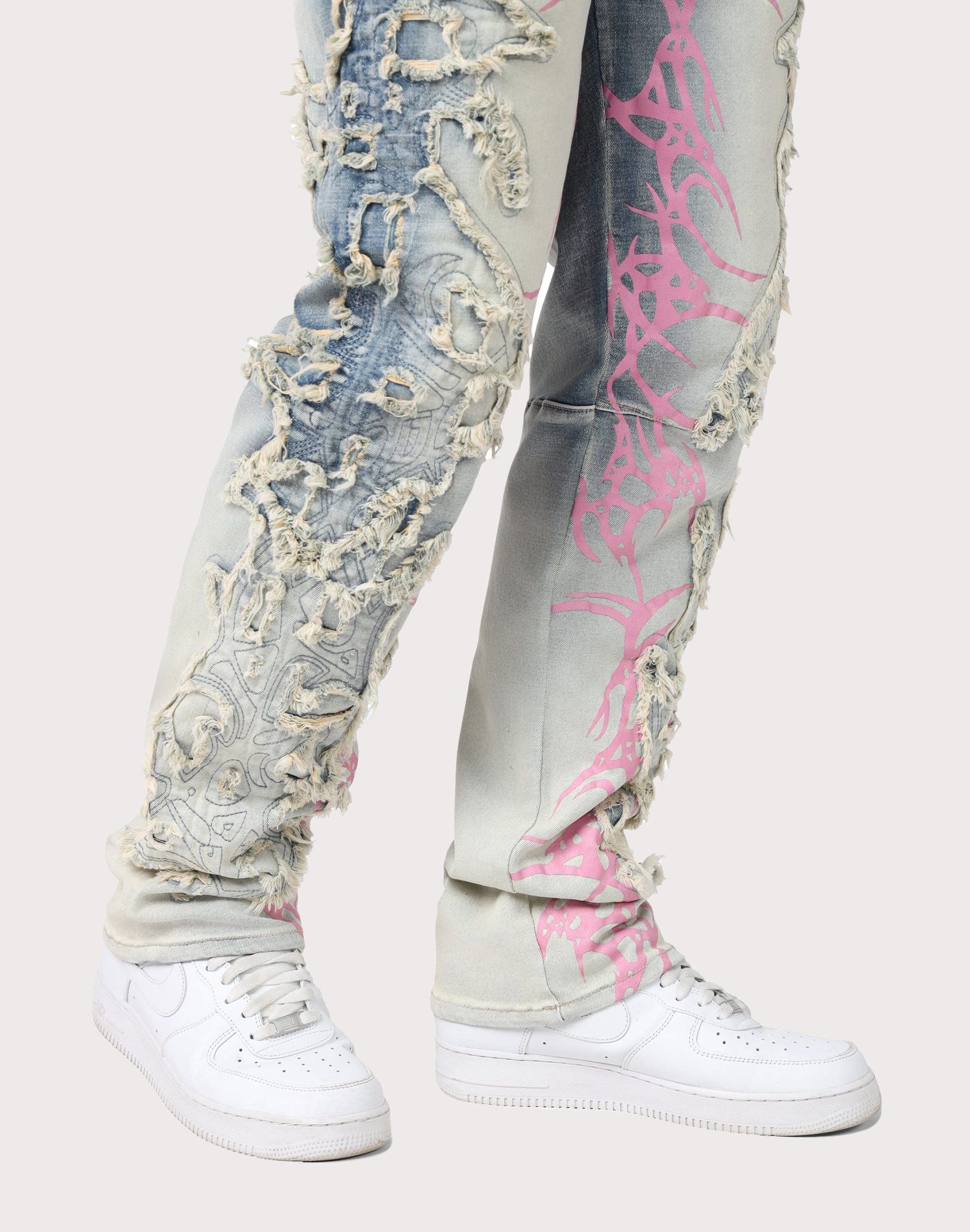 Grindhouse Slim Fit Thorn Distressed Denim Jeans - Image 6
