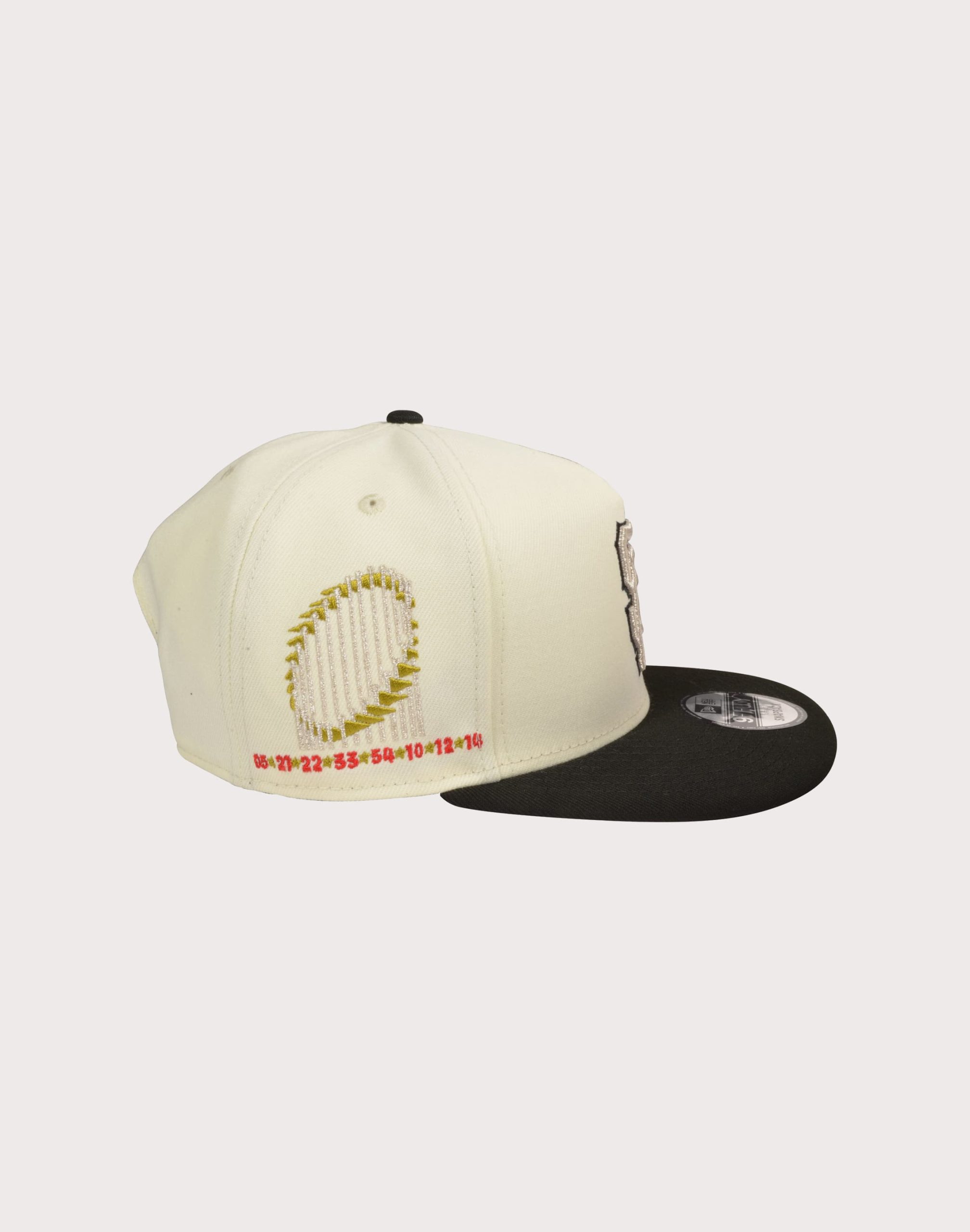 New Era MLB San Francisco Giants 9FIFTY A-Frame Chrome Logo Snapback Hat-Off-White/Black - Image 3