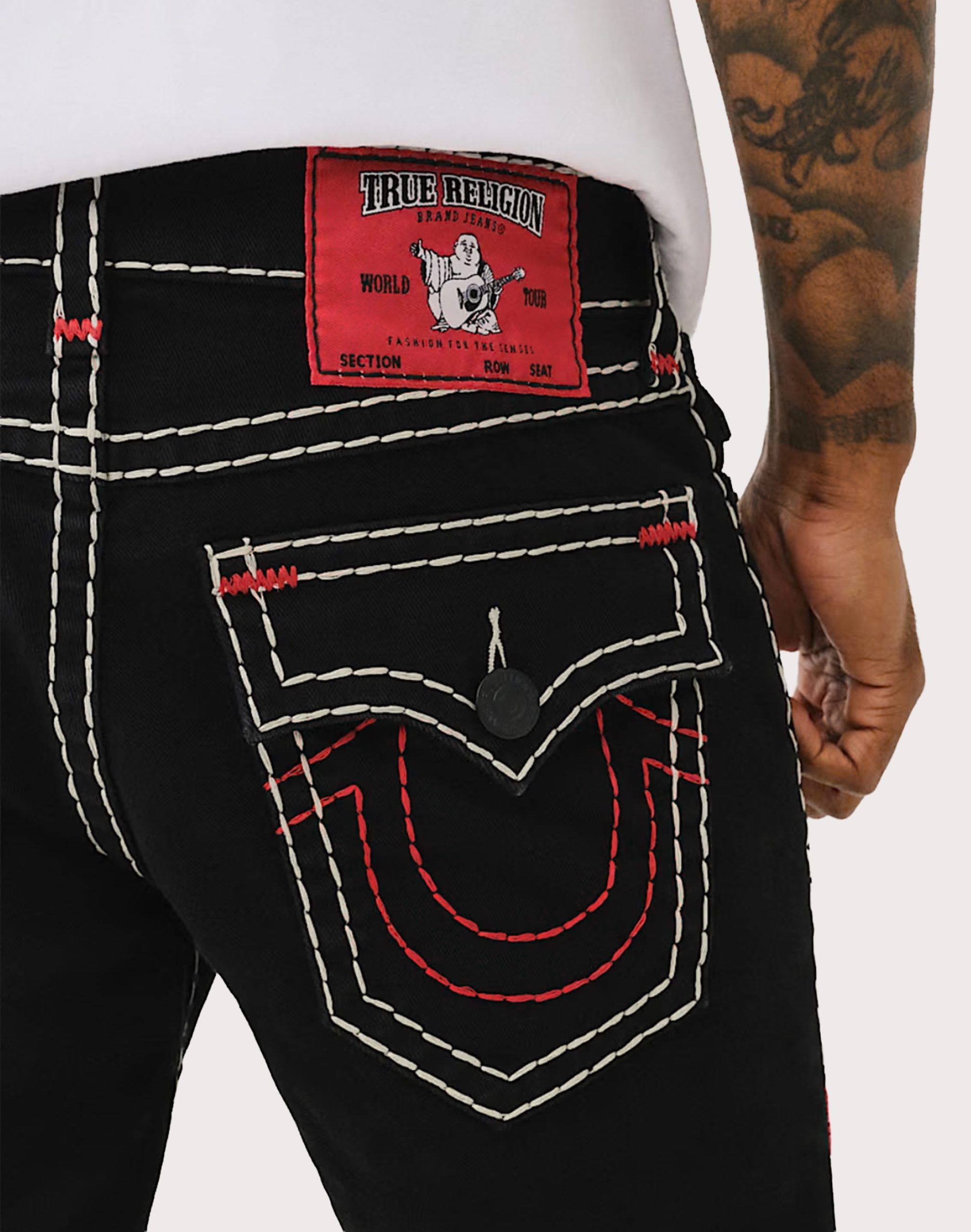 True Religion Rocco Super T Flap Skinny Denim Jeans - Image 3