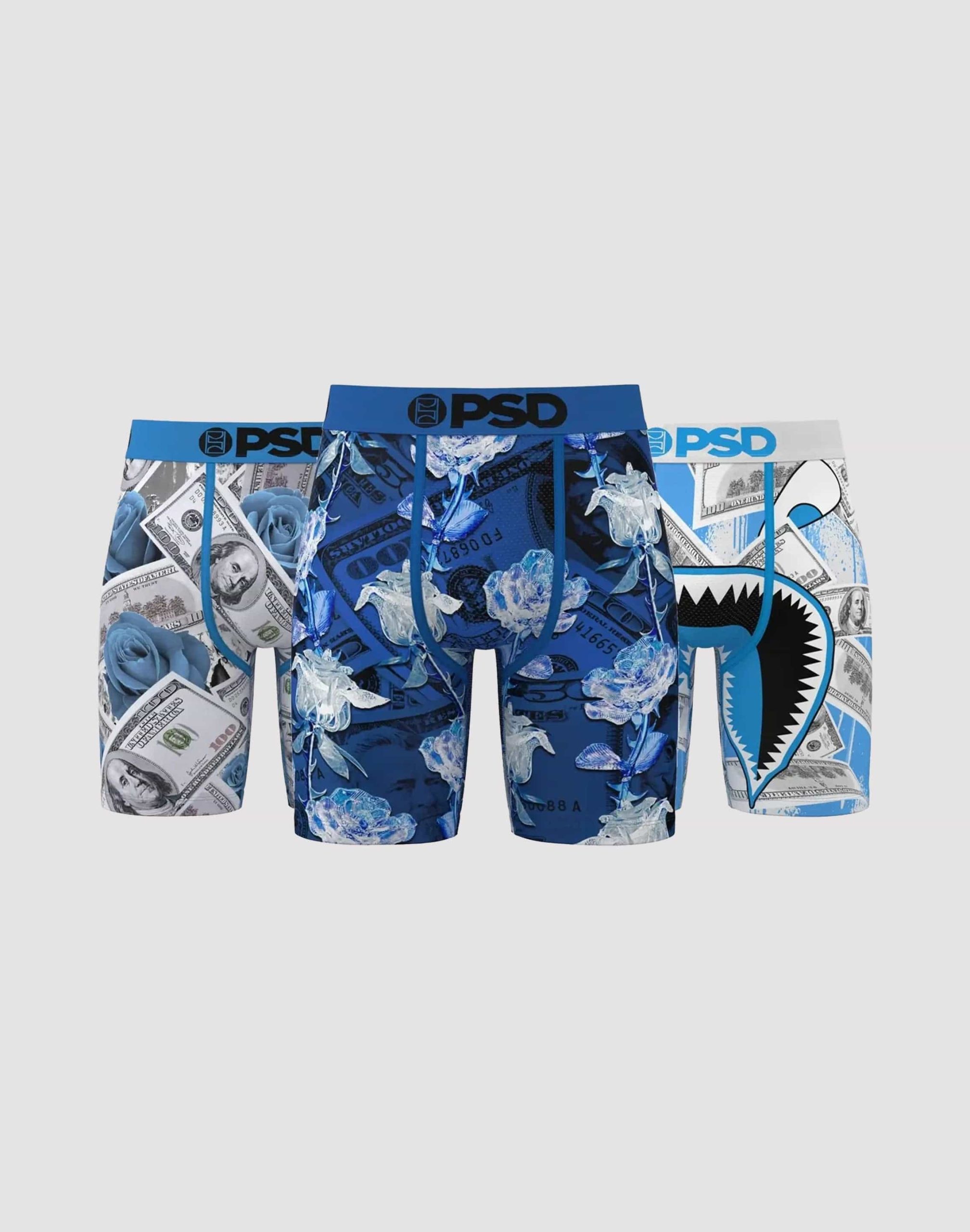 Psd Underwear The Blues Boxer Briefs 3-Pack