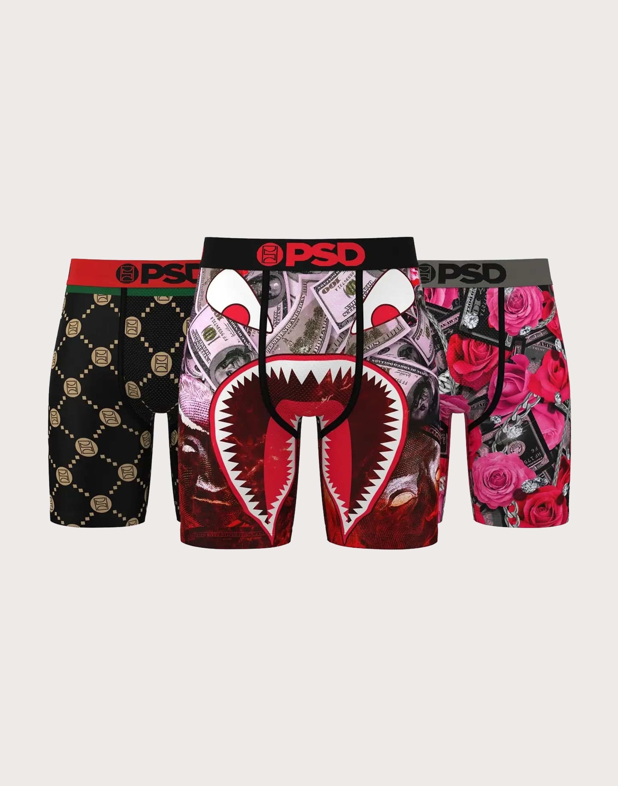 Psd Underwear Rich Ruby Boxer Briefs 3-Pack