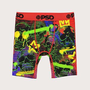 Psd Underwear Skull Drop Boxer Briefs Grade-School