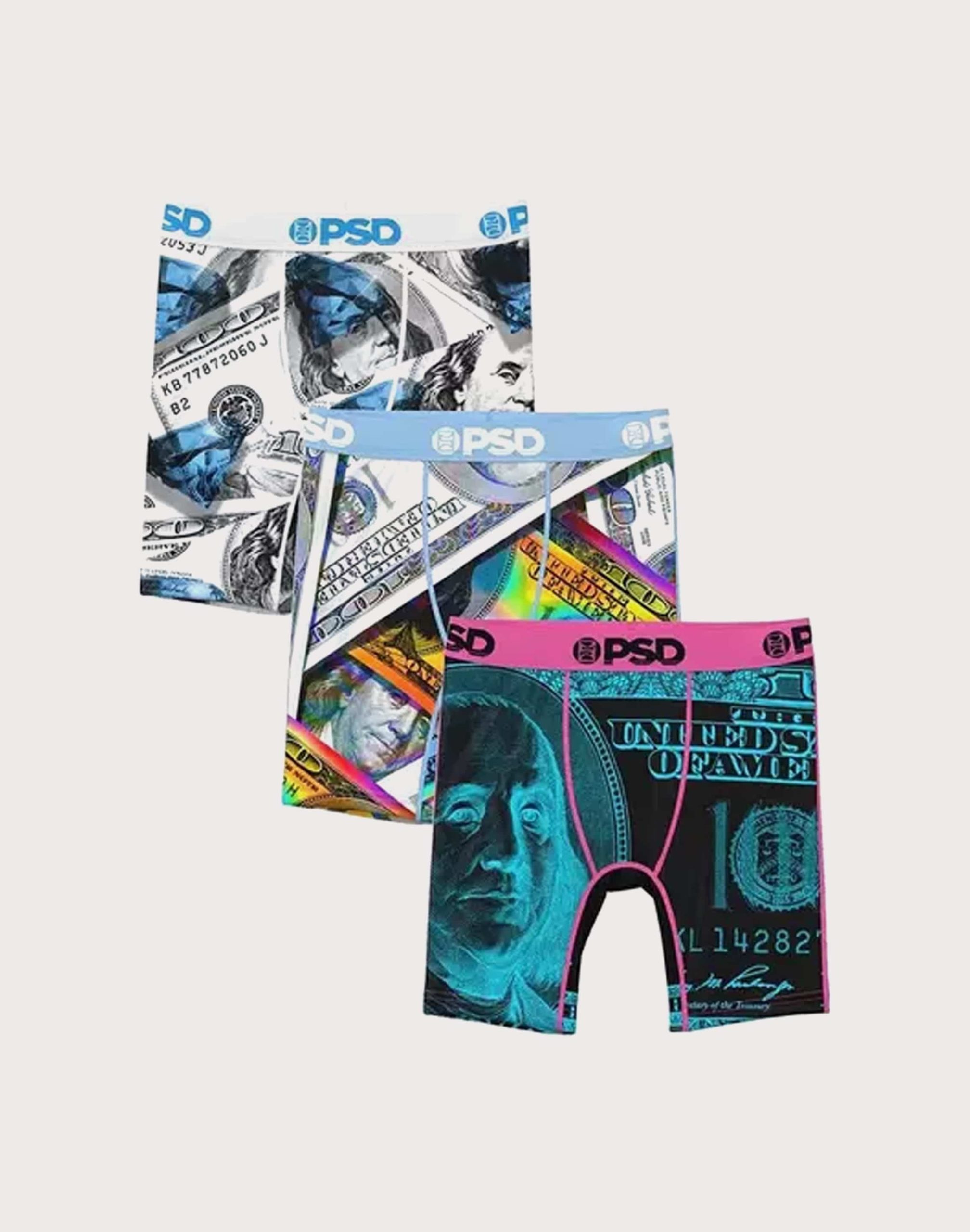 Psd Underwear Cash Flow Boxer Briefs 3-Pack Grade-School