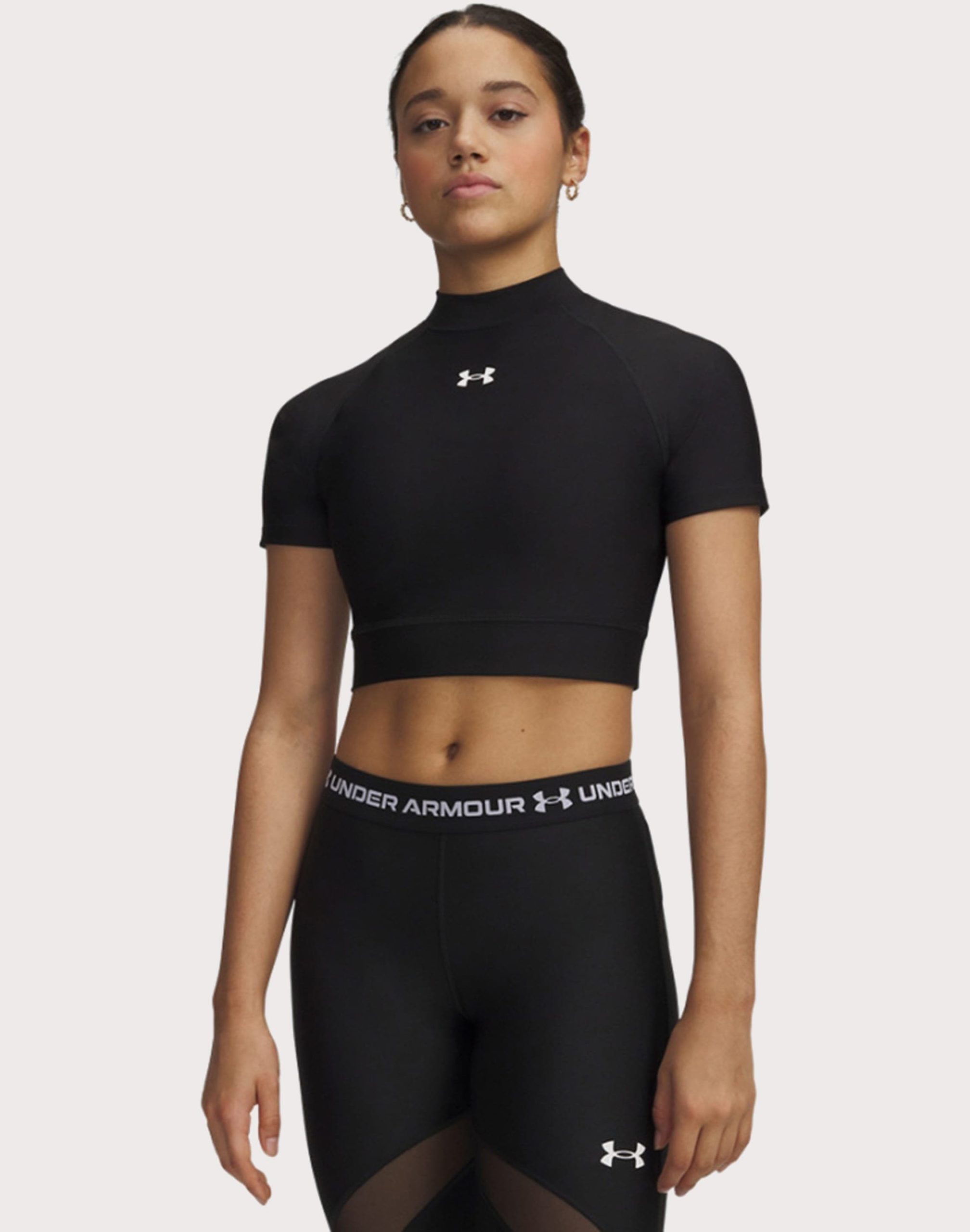 Under Armour HeatGear Cropped Mock-Neck Top