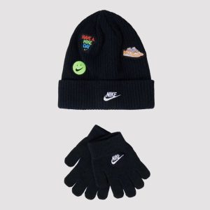 Nike Patch Beanie & Gloves Set