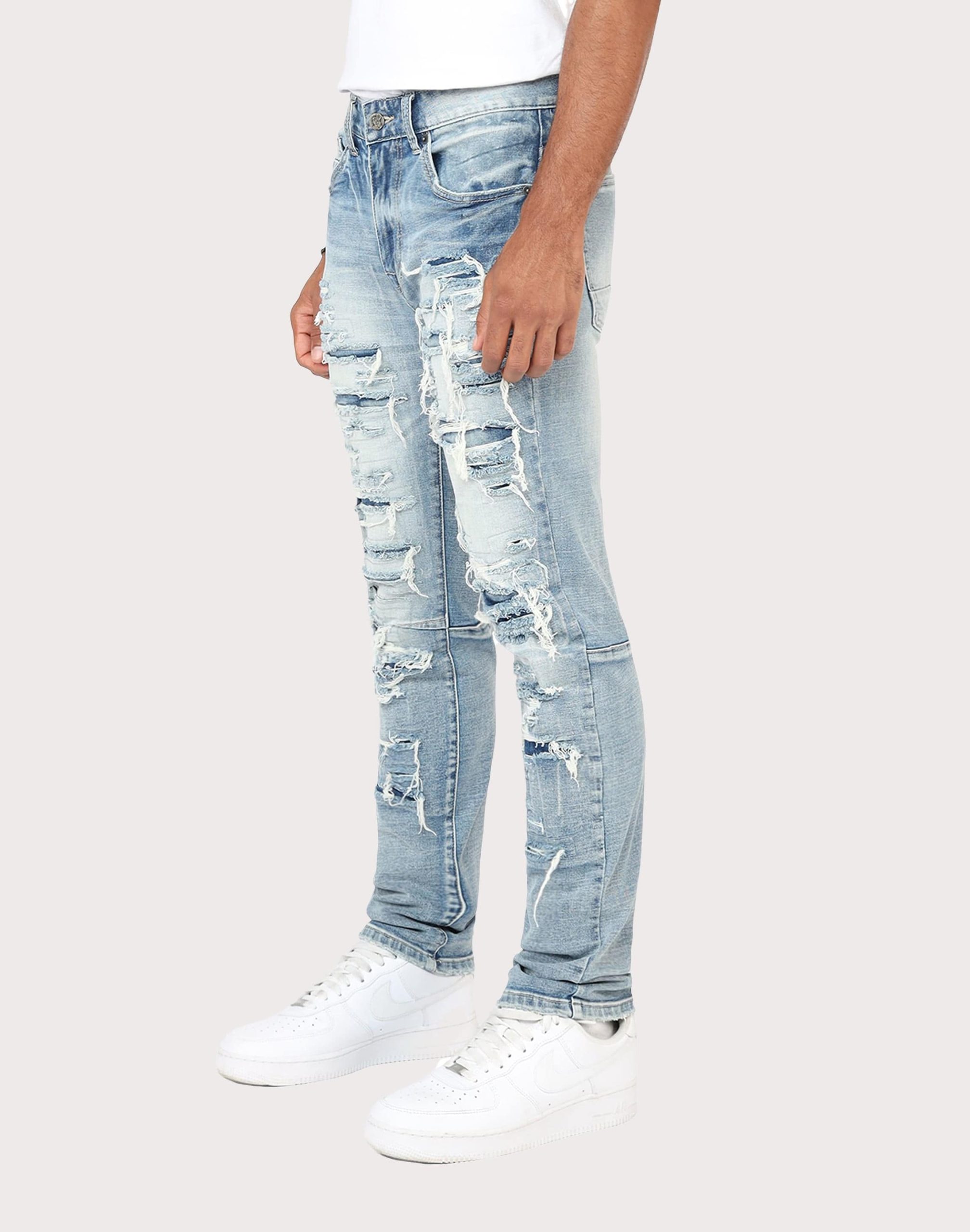 Grindhouse Ashley Slim Fit Heavy Distressed Denim Jeans - Image 3