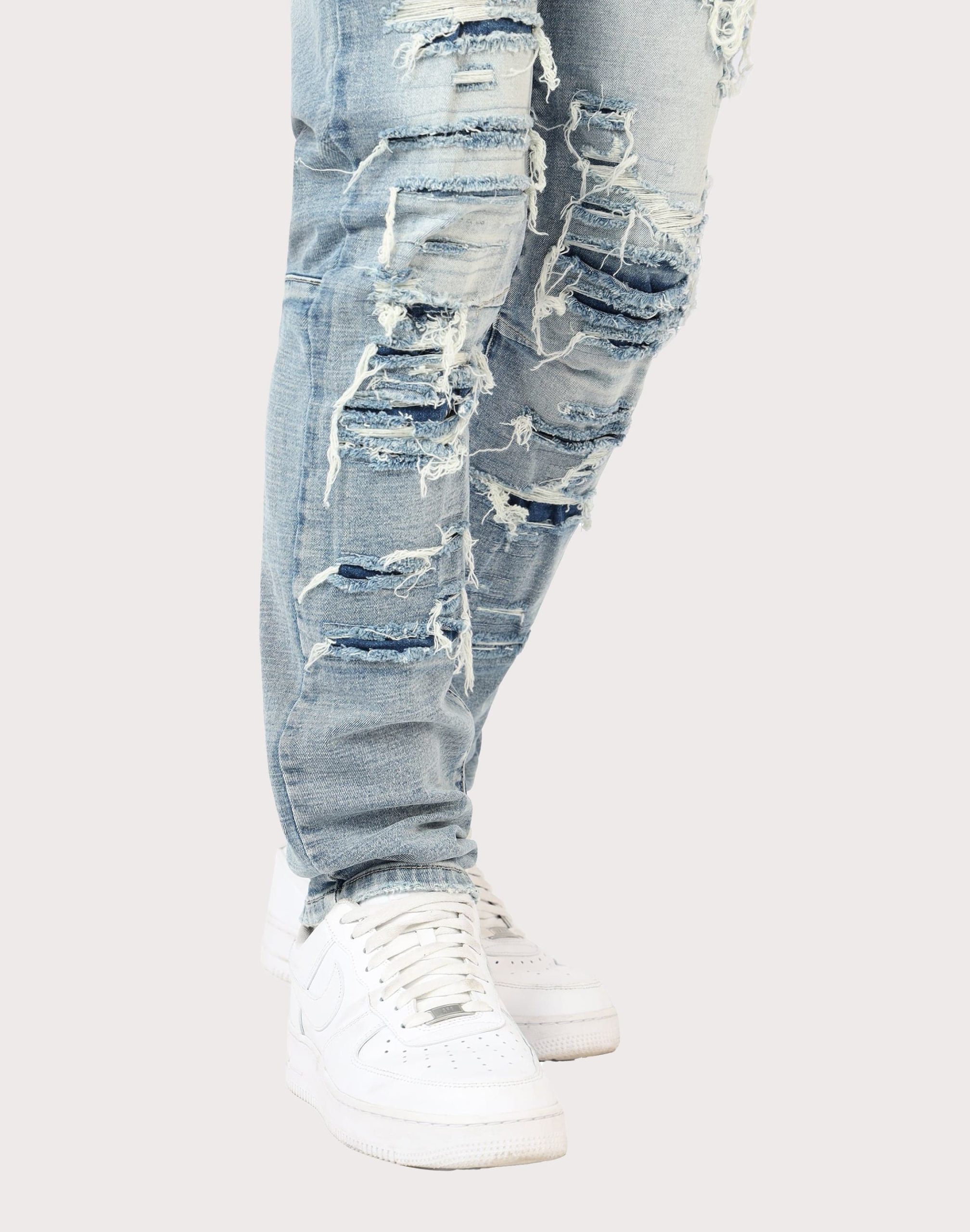 Grindhouse Ashley Slim Fit Heavy Distressed Denim Jeans - Image 7