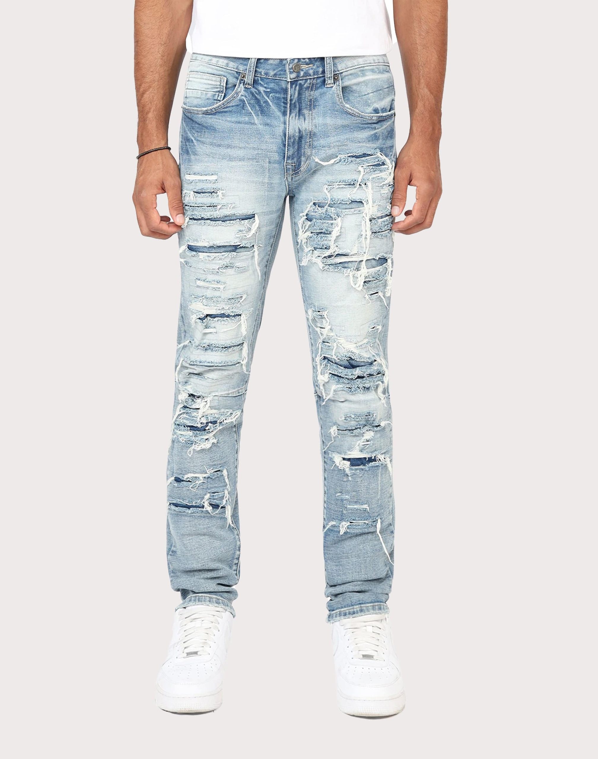 Grindhouse Ashley Slim Fit Heavy Distressed Denim Jeans