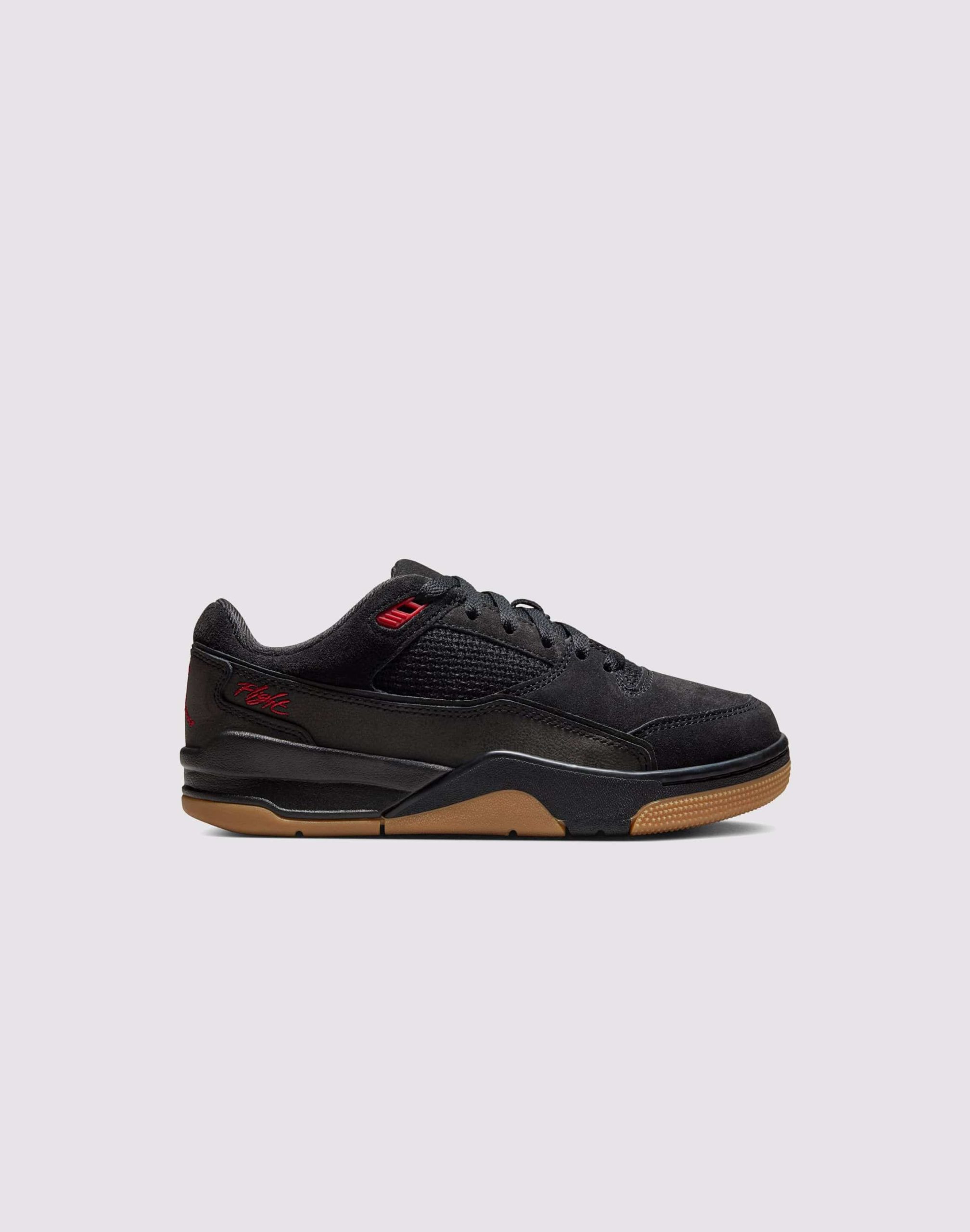 Jordan Flight Court Grade School Boys' Black/Varsity Red/Gum Med Brown Shoe