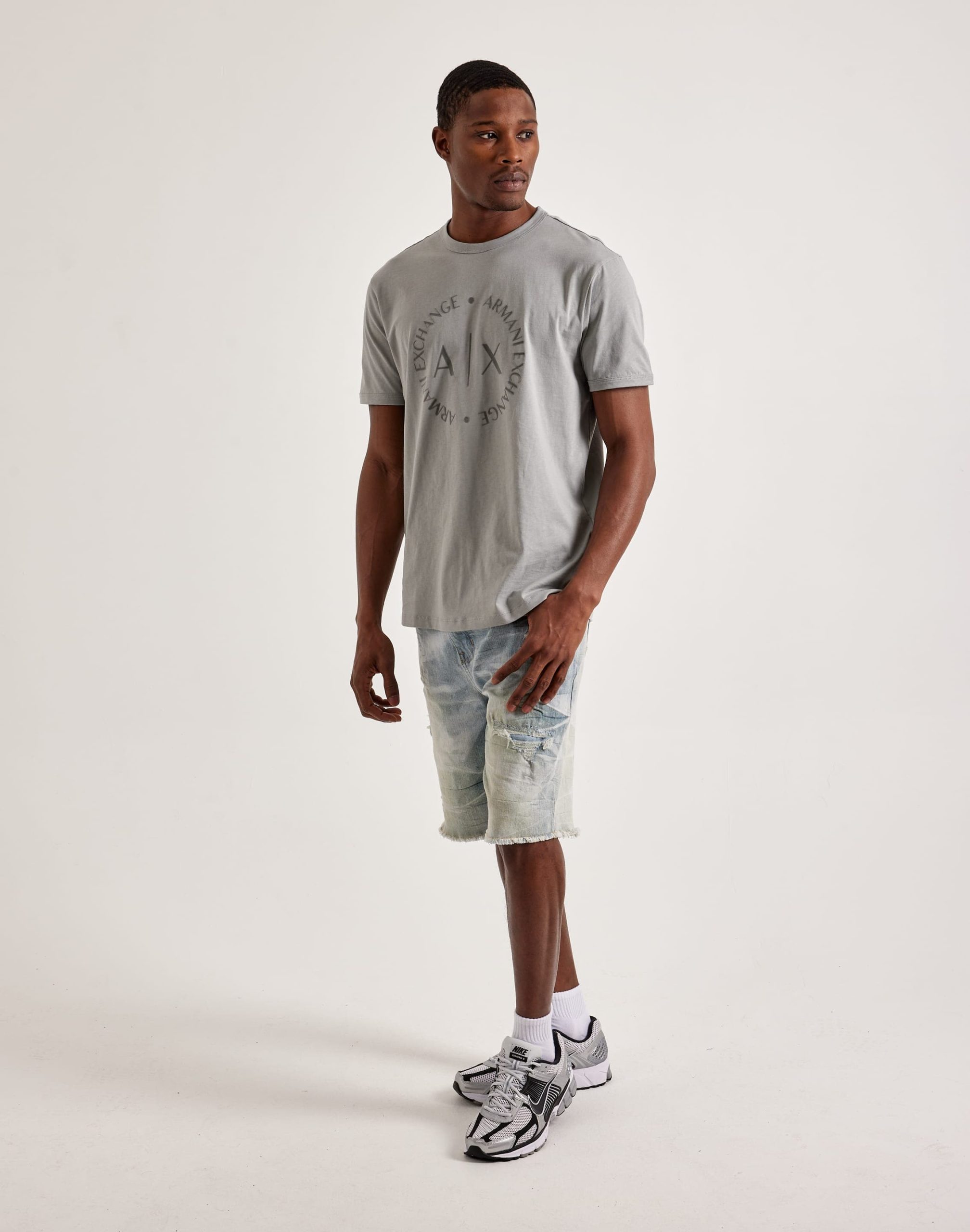 Armani Exchange Circle Icon Logo Tee - Image 4