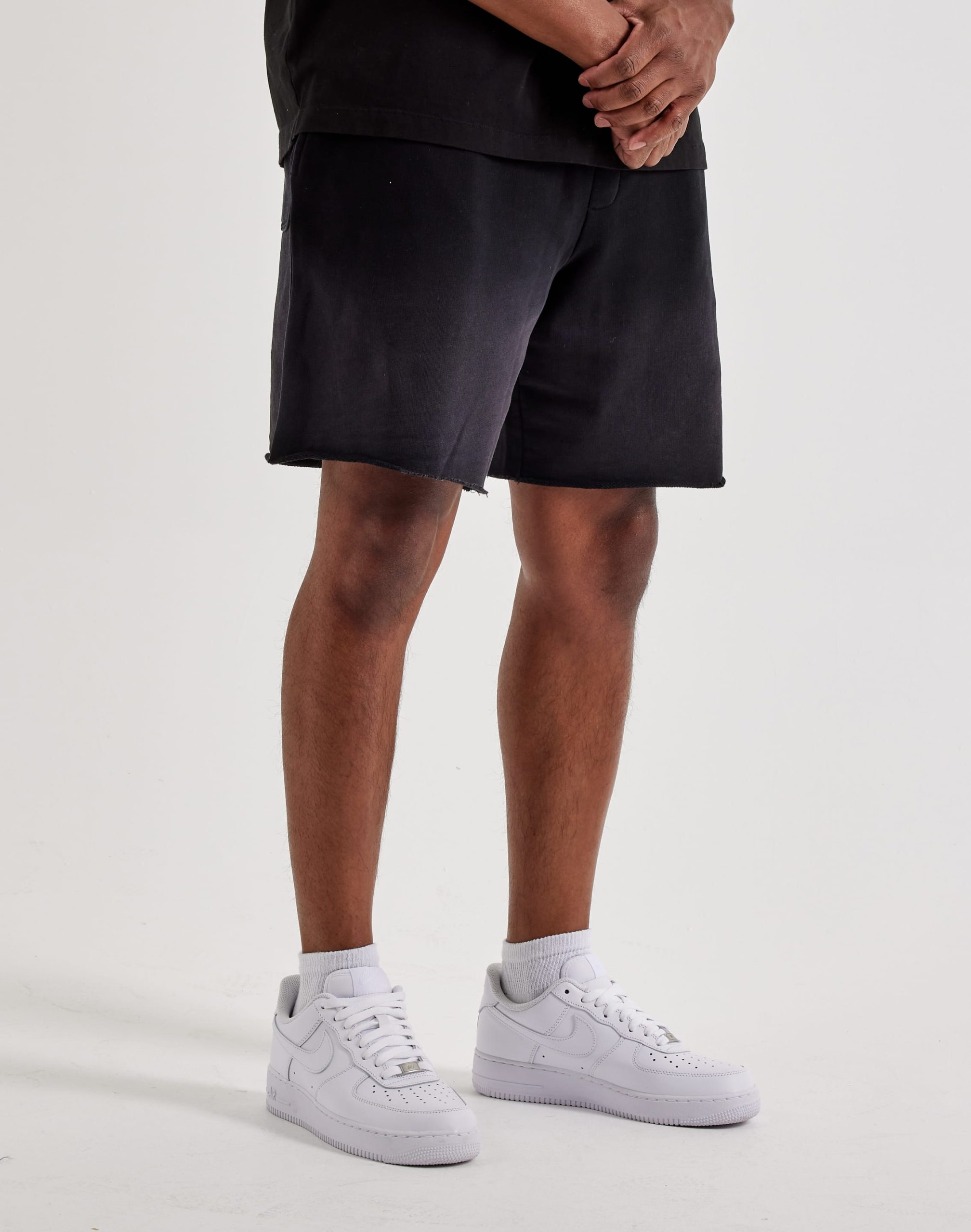 Armani Exchange Embroidered Logo Fleece Shorts - Image 3