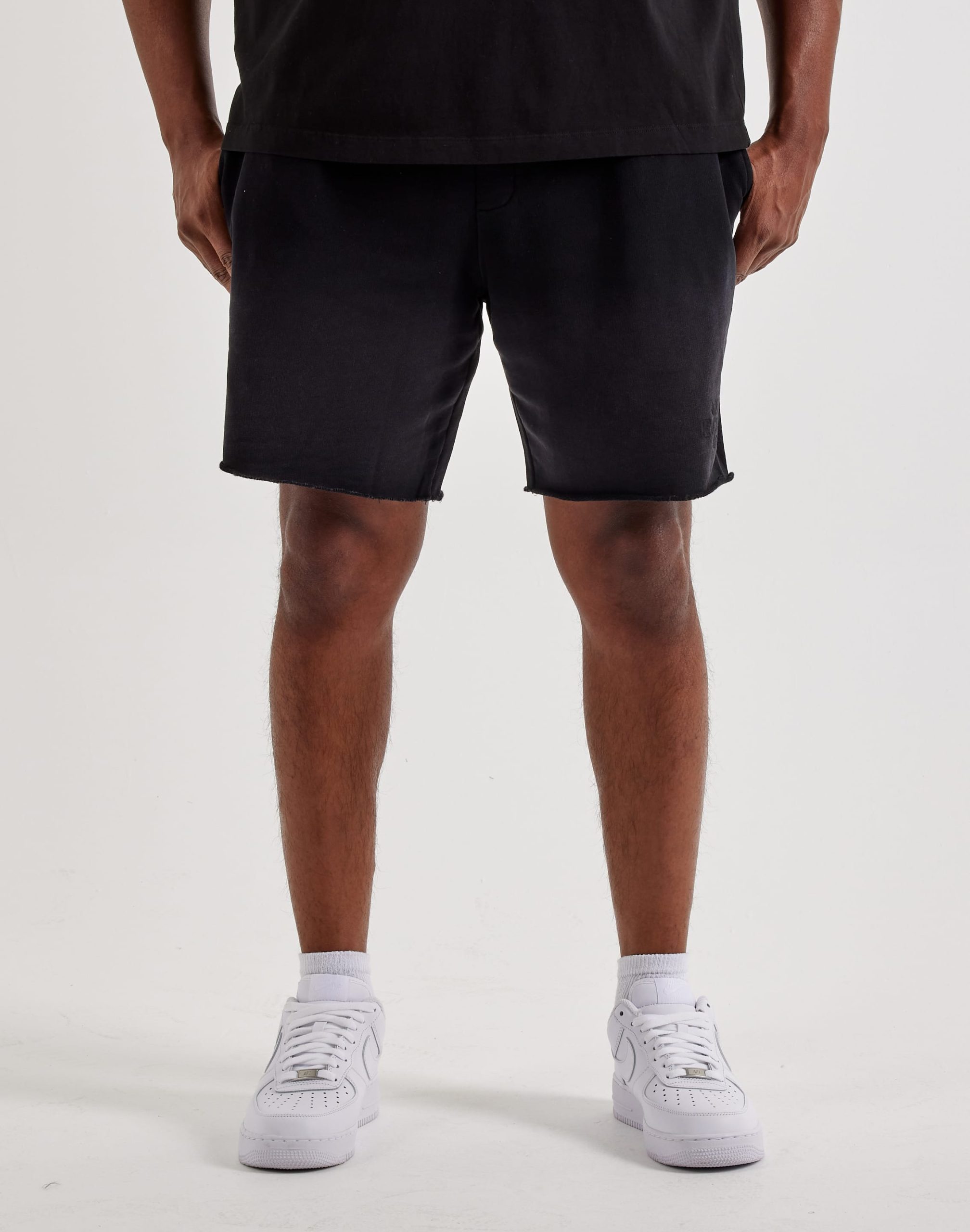 Armani Exchange Embroidered Logo Fleece Shorts - Image 2