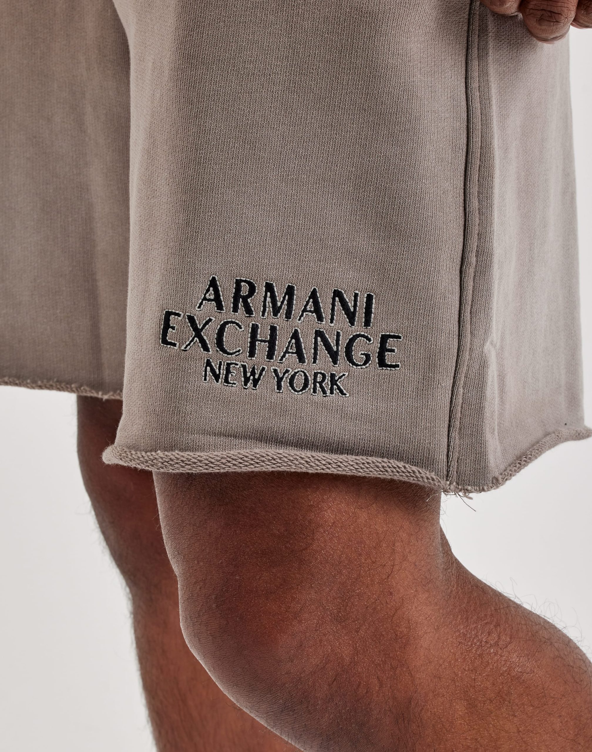 Armani Exchange Embroidered Logo Fleece Shorts - Image 3