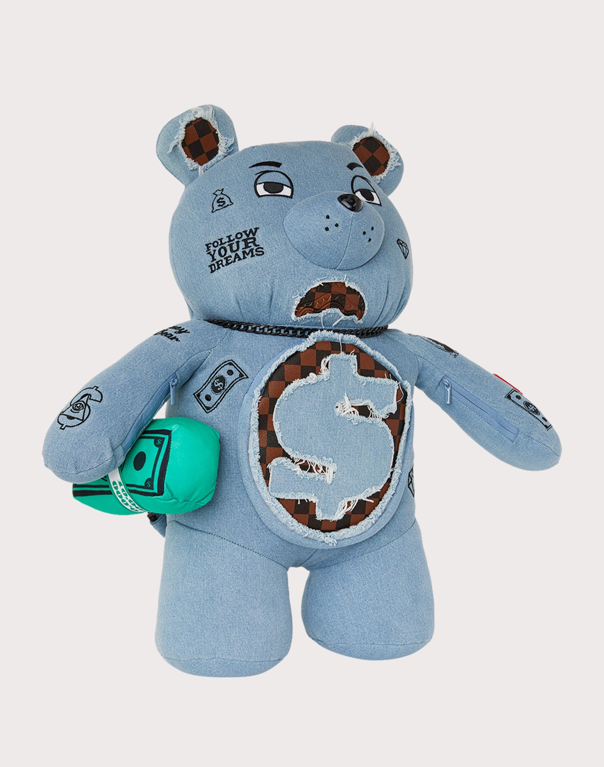 Sprayground Denim Moneybear Backpack - Image 2
