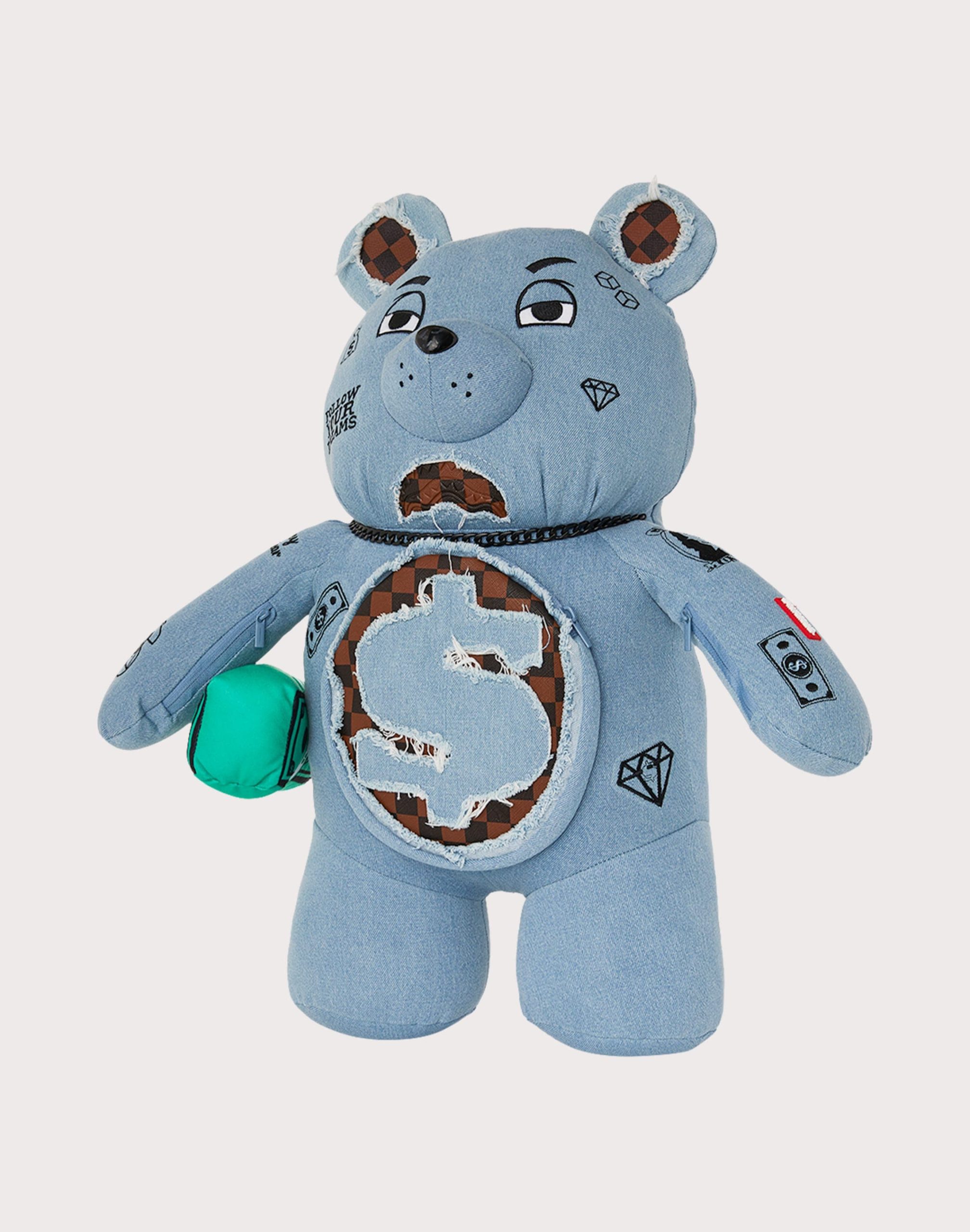 Sprayground Denim Moneybear Backpack - Image 3
