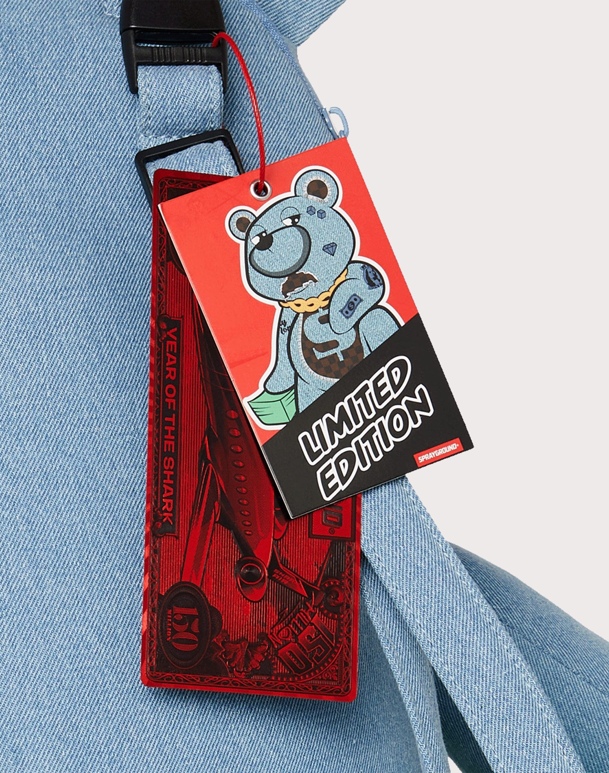 Sprayground Denim Moneybear Backpack - Image 8