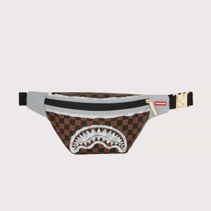 Sprayground Checkered Tear Crossbody Bag