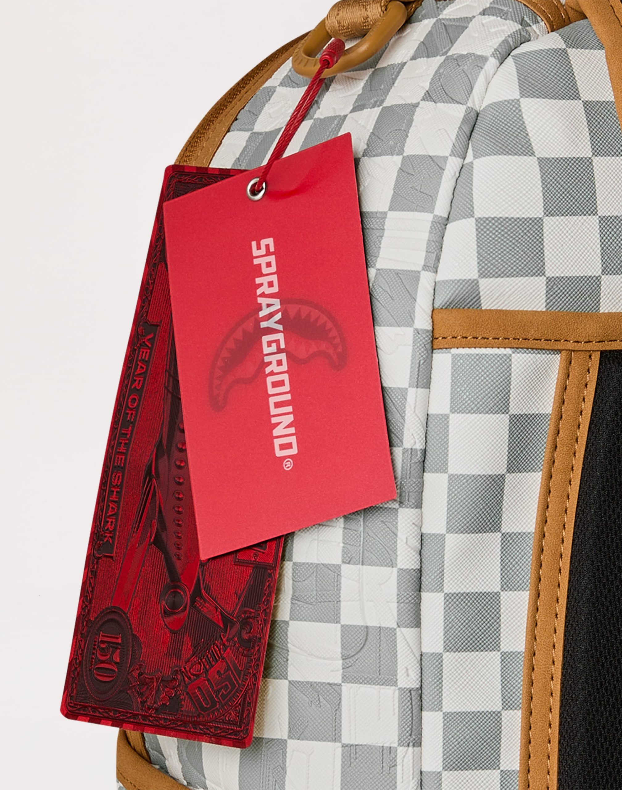 Sprayground Graffiti Embossed Check Backpack - Image 9