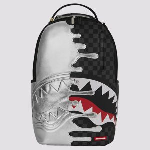 Sprayground Silver Side Drip Backpack