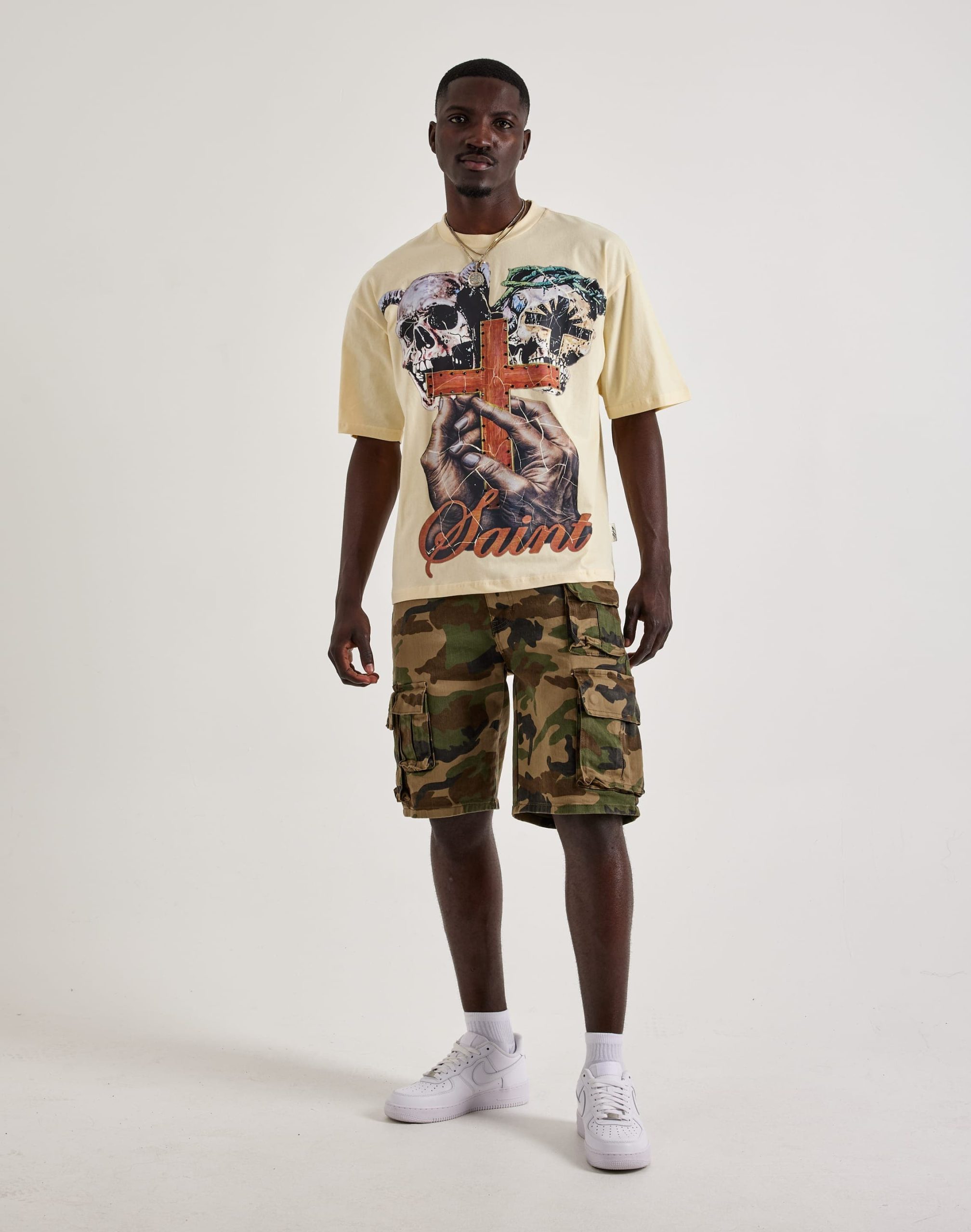 BKYS Saint Cross Cropped Tee - Image 4