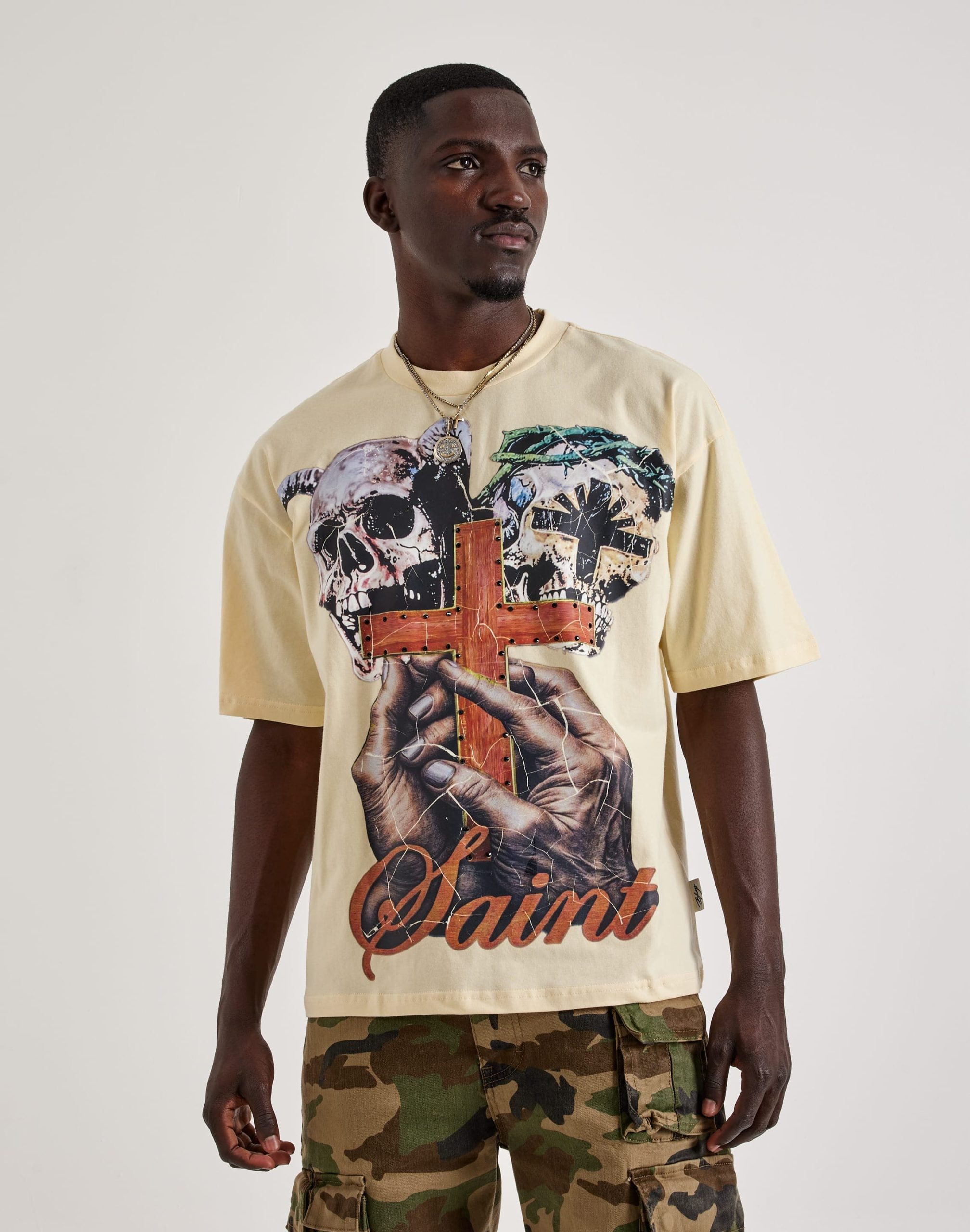 BKYS Saint Cross Cropped Tee