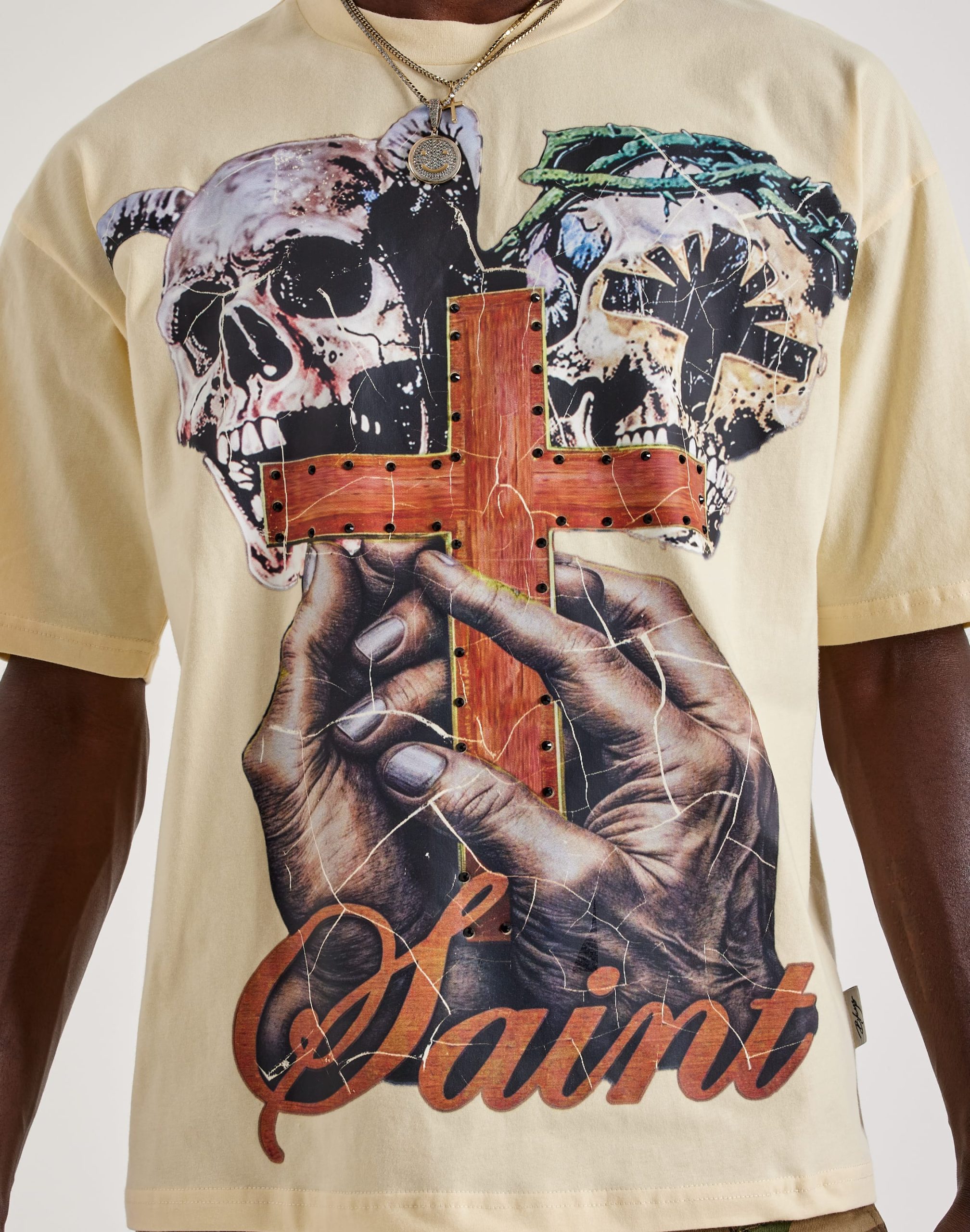 BKYS Saint Cross Cropped Tee - Image 2