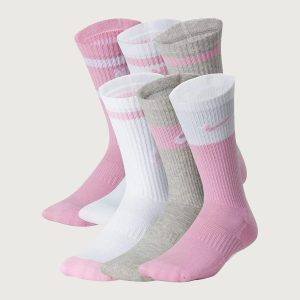 Nike Everyday Cushioned Crew Socks 6-Pack Grade-School