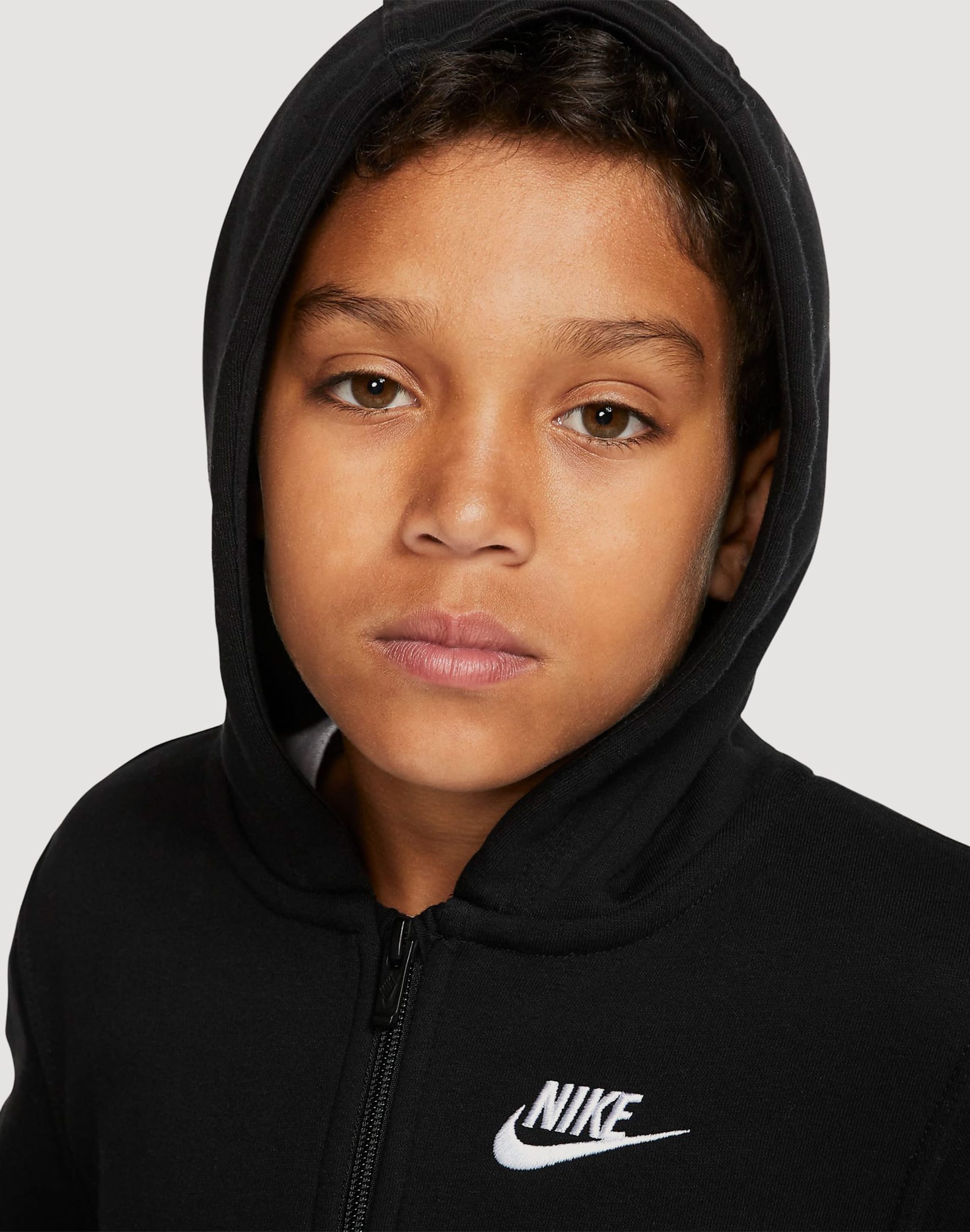 Nike Club Fleece Full-Zip Hoodie Grade-School - Image 3