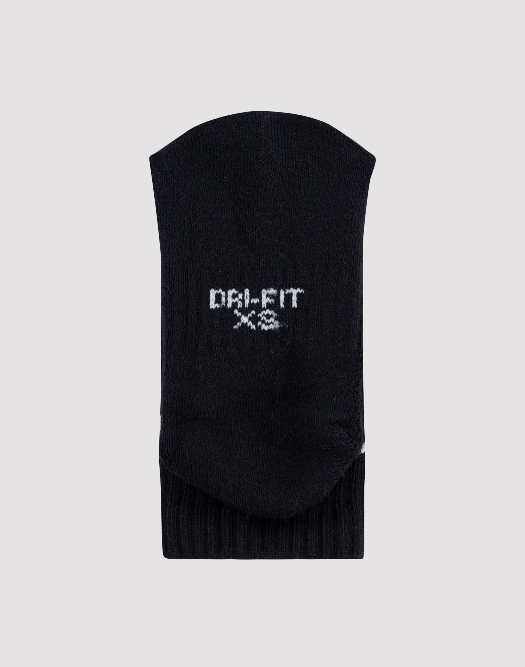 Jordan Nike Dri-FIT 6-Pack Crew Length Black/White/Grey Socks - Image 4