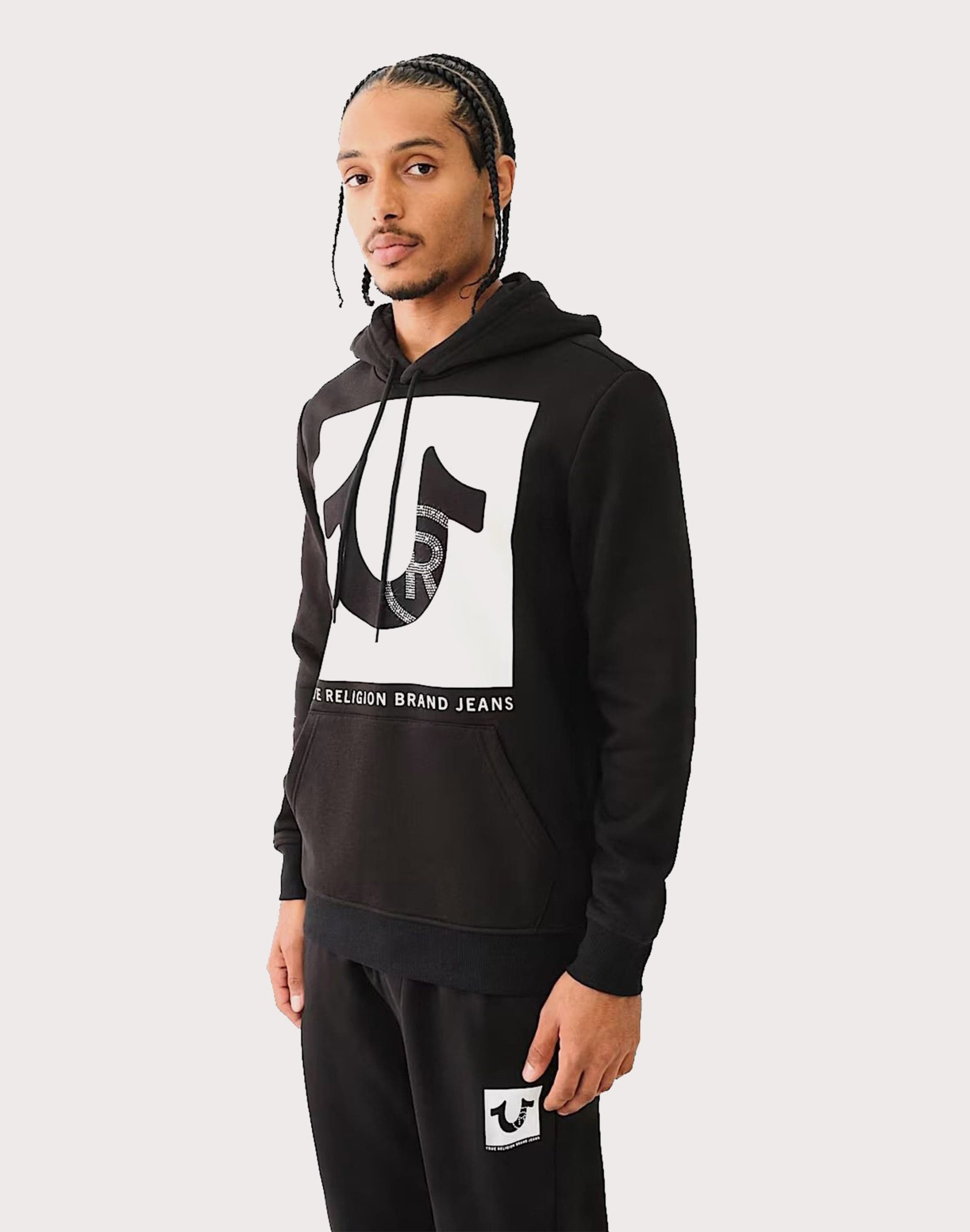 True Religion Crystal Stud Fleece Hoodie