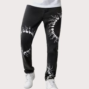True Religion Dark Society Club Rocco Flap Slim Fit Denim Jeans