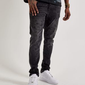 GFTD LA Kevin Slim Rhinestone Denim Jeans