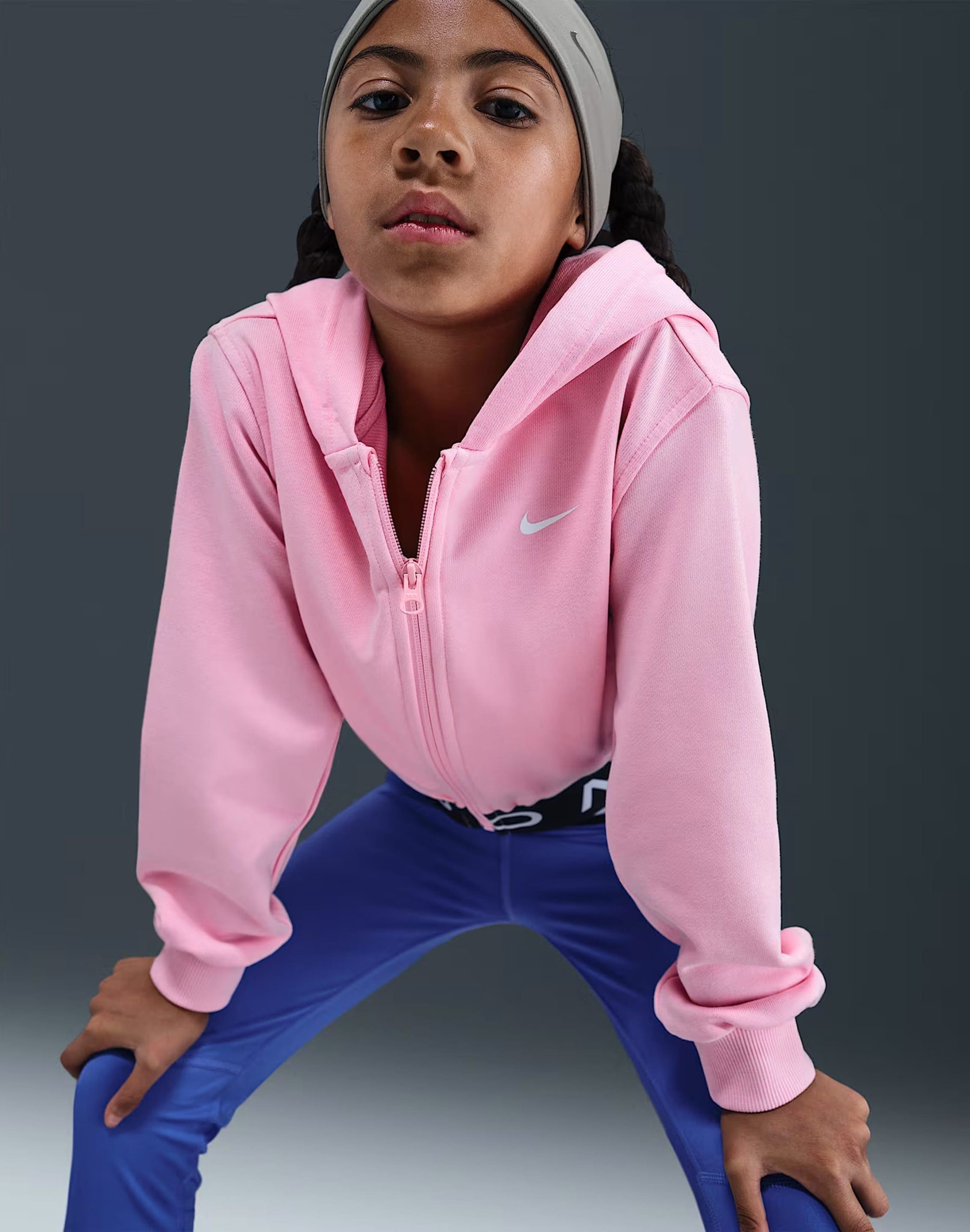 Nike Pro Fleece Dri-FIT Zip Hoodie Grade-School - Image 3