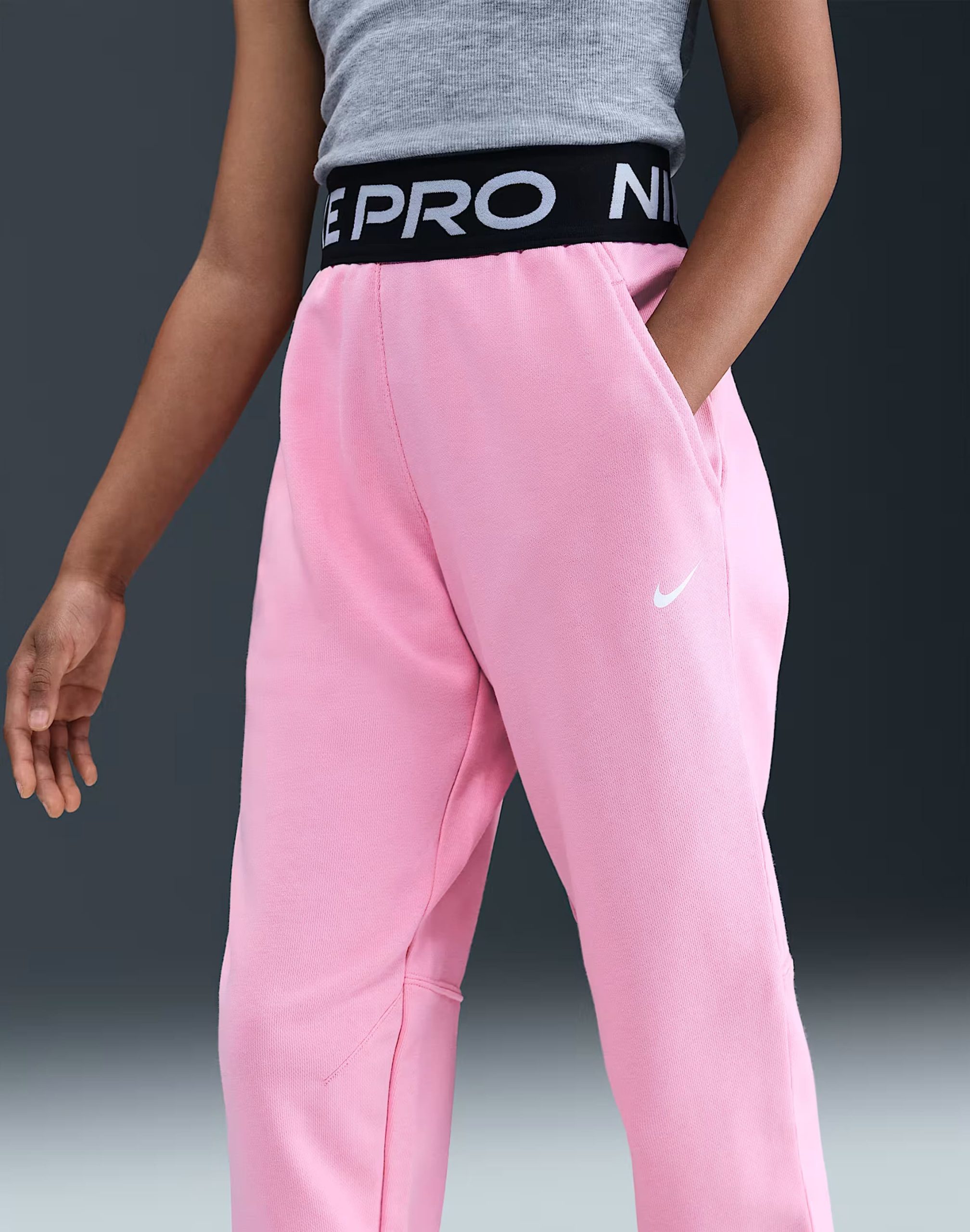 Nike Pro Fleece Big Kids' Dri-FIT Joggers - Image 2