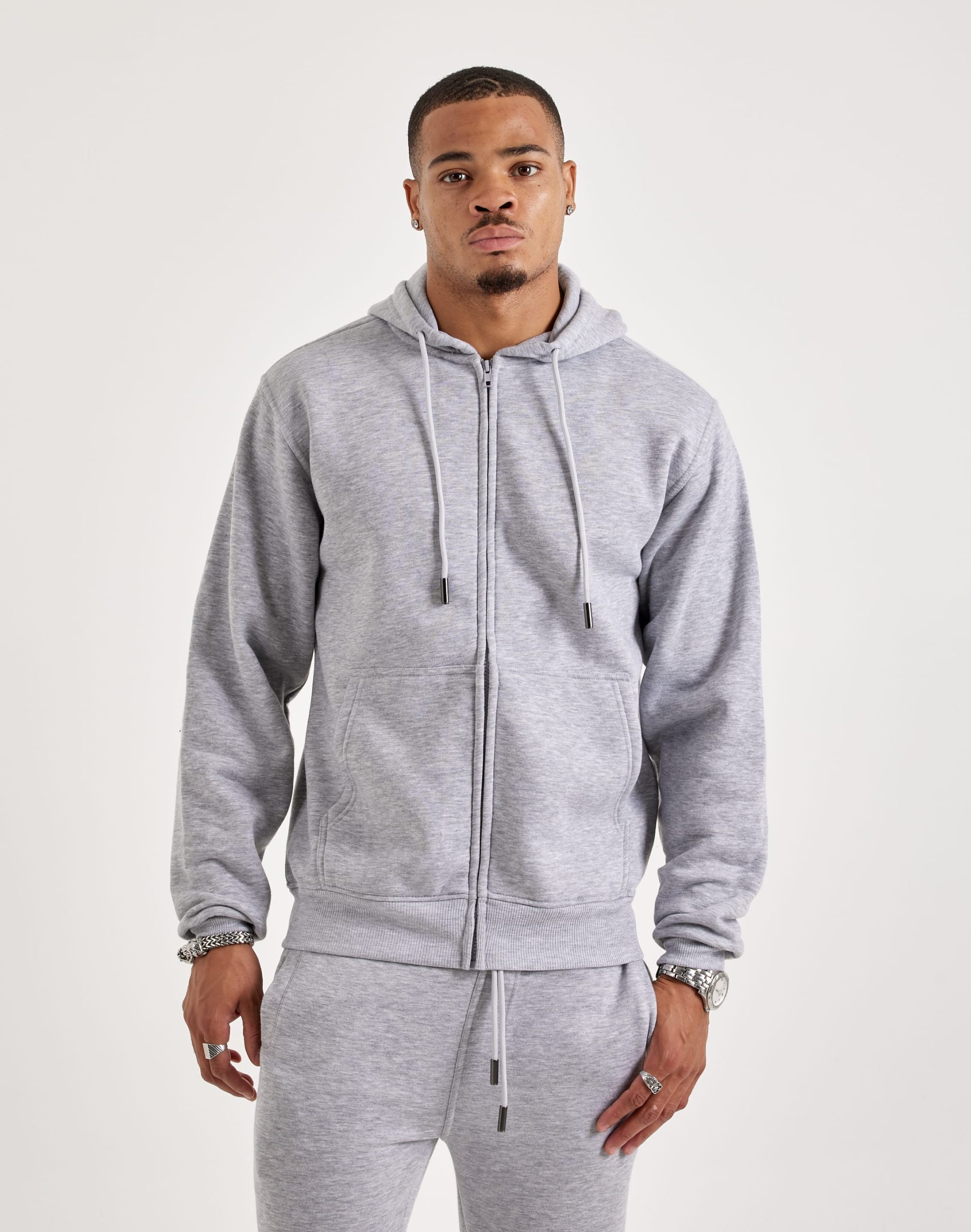 DH Essentials Basic Full-Zip Fleece Hoodie