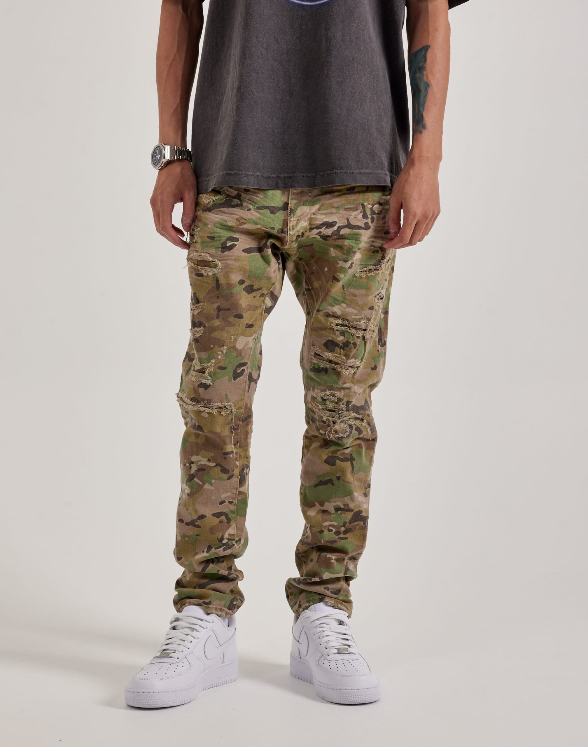 Jordan Craig Basic Sean Slim Distressed Denim Jeans