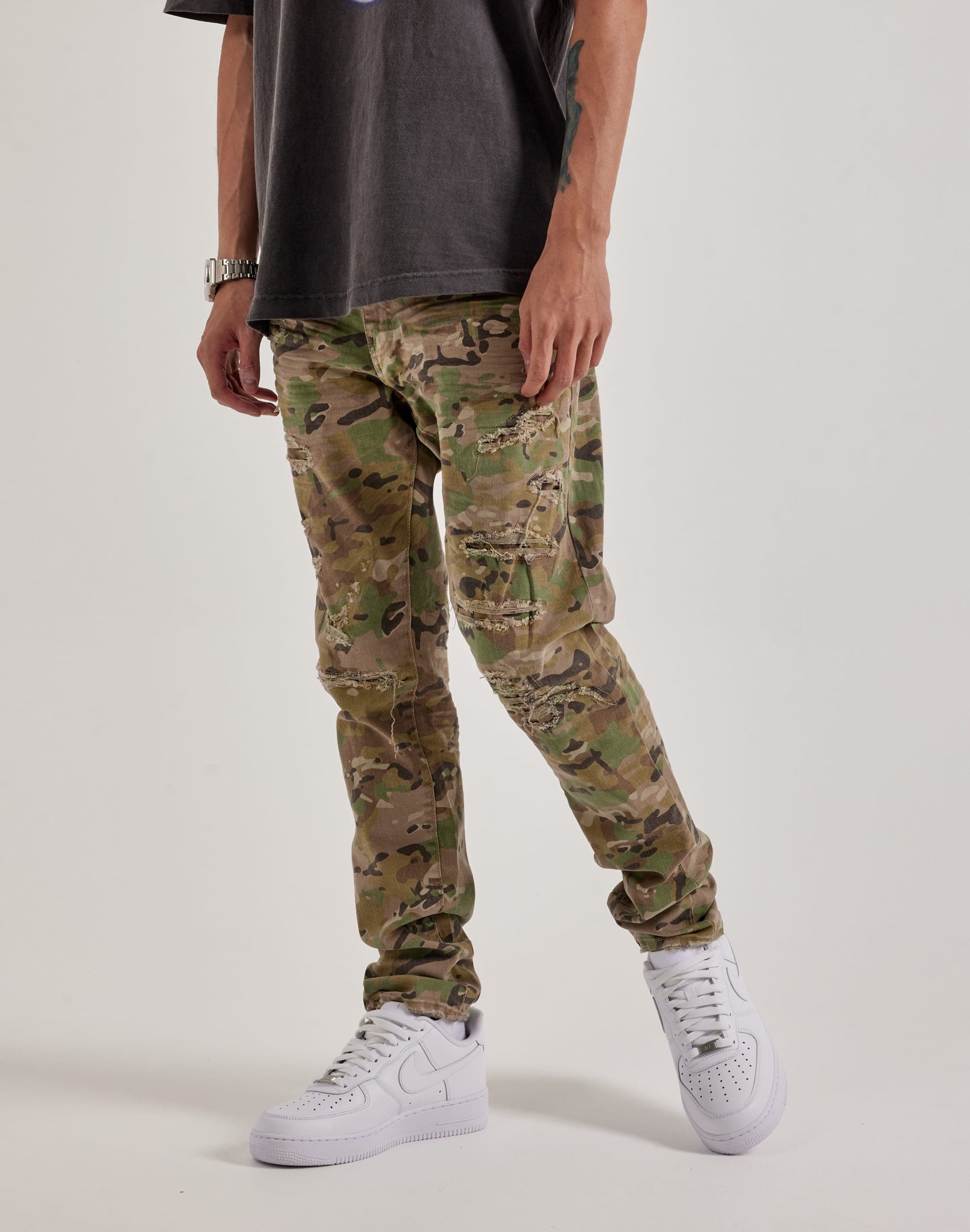 Jordan Craig Basic Sean Slim Distressed Denim Jeans - Image 2