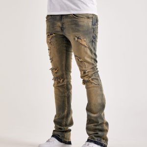 Jordan Craig Stacked Distressed Denim Jeans