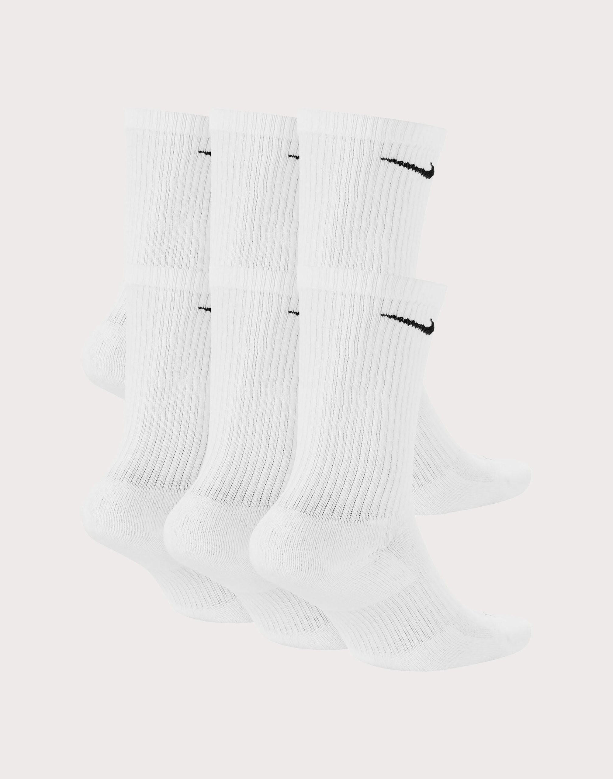 Nike Everyday Plus Cushioned White Training Crew Socks (6 Pairs) - Image 2
