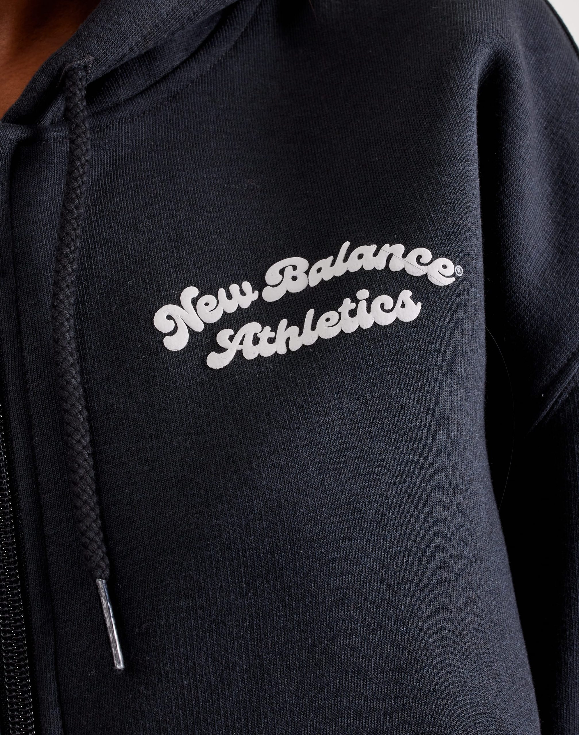 New Balance Linear Heritage Full-Zip Fleece Hoodie - Image 2