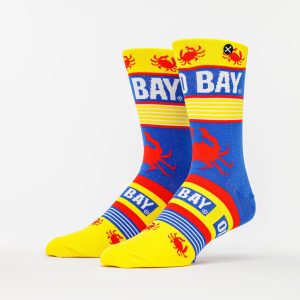 Odd Sox Old Bay Stripes & Crabs Crew Socks