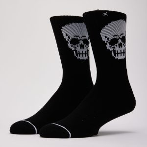 Odd Sox Pixel Skull Crew Socks