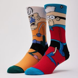 Odd Sox Mermaid Man And Barnacle Boy Crew Socks