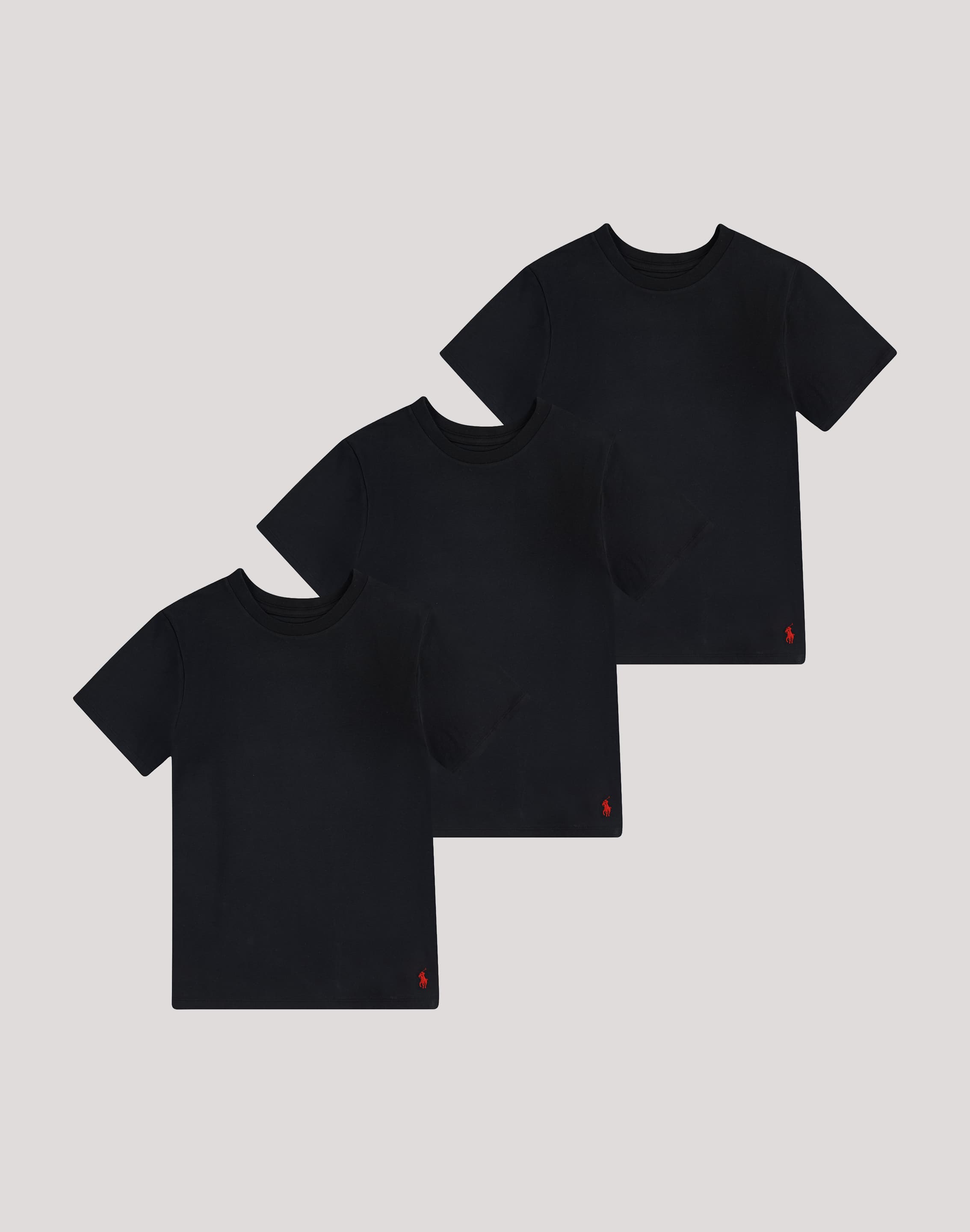 Polo Ralph Lauren Cotton Crewneck Tees 3-Pack Grade-School