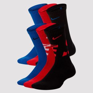 Nike Everyday Cushioned Crew Socks 6-Pack Grade-School