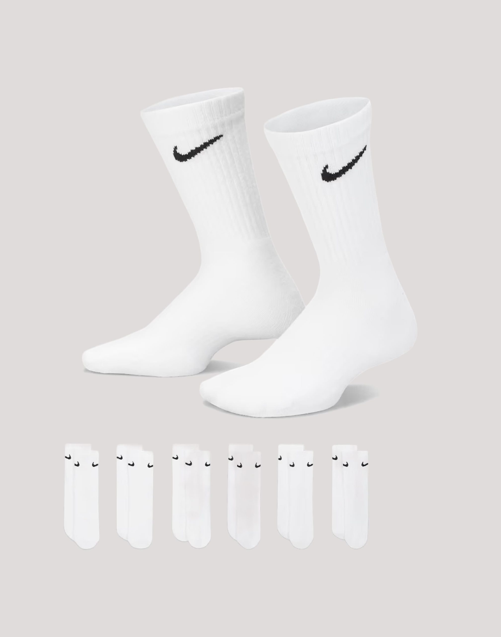 Nike Everyday Cushioned Crew Socks 6-Pack Grade-School