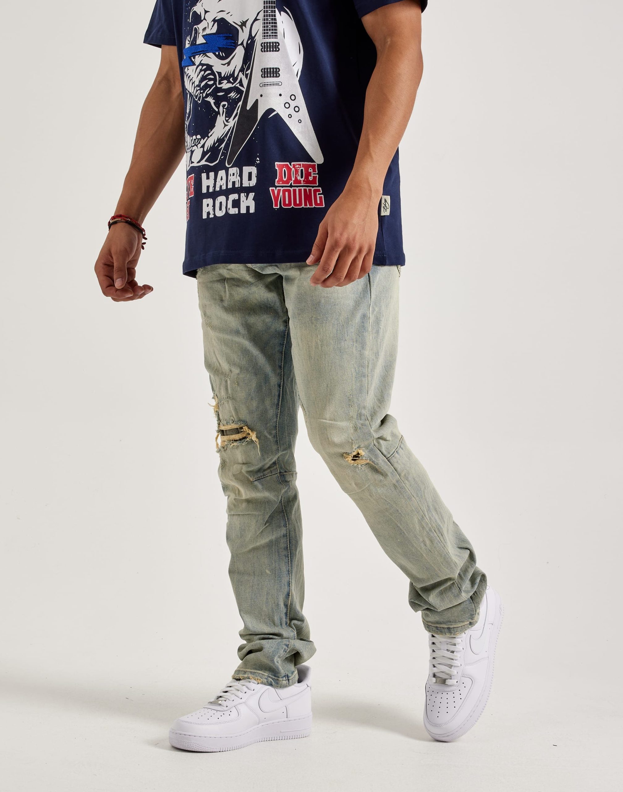 Smoke Rise Rip & Repair Distressed Slim Denim Jeans - Image 2